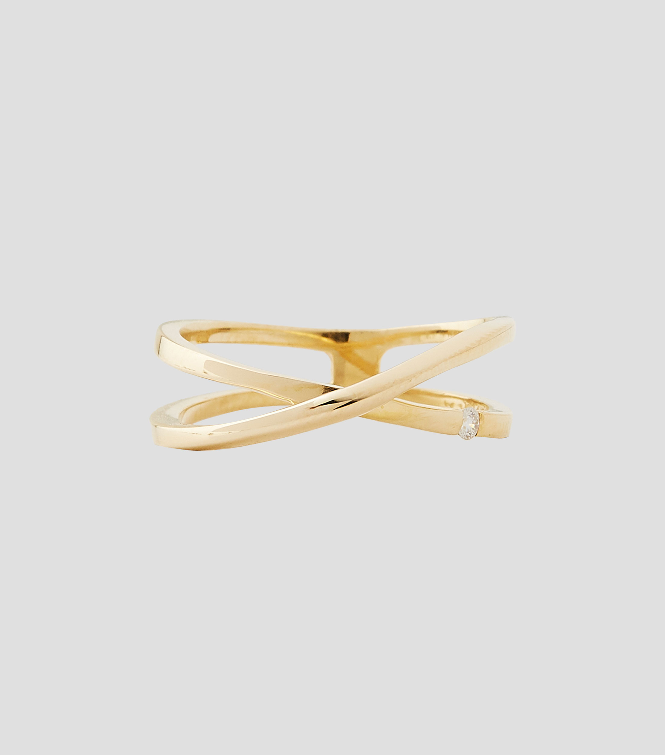 Anillo en Oro de 14 Kilates con brillantes Mujer