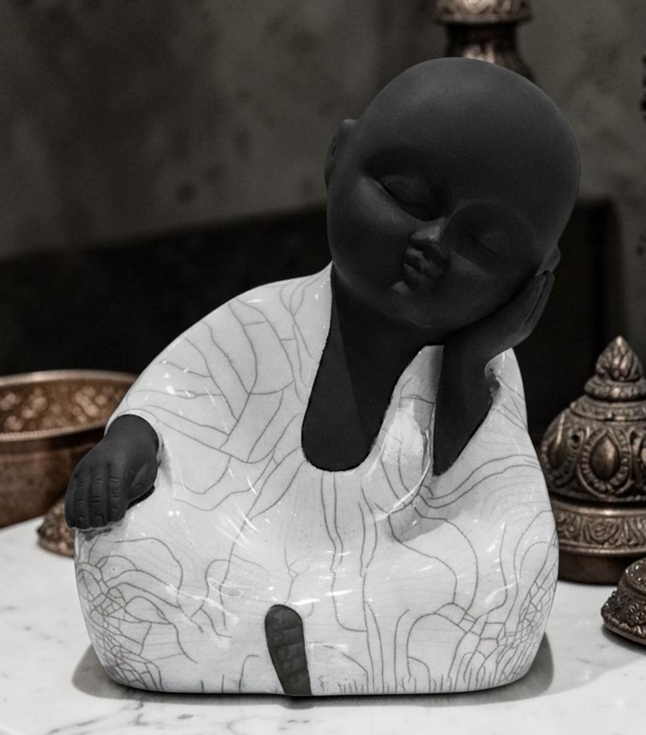 Figura decorativa Baby Buda Raku
