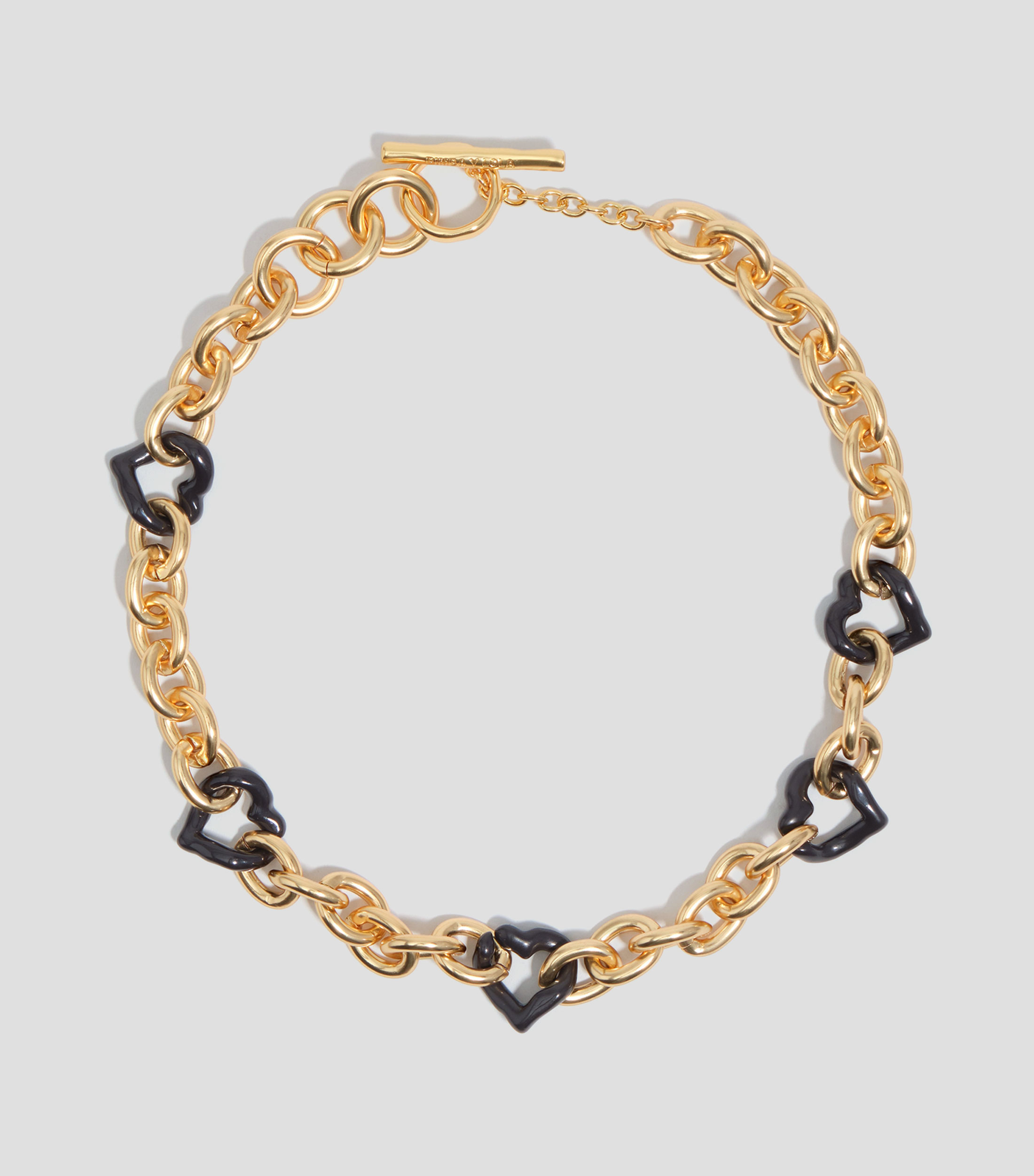 Collar corazones con textura Mujer