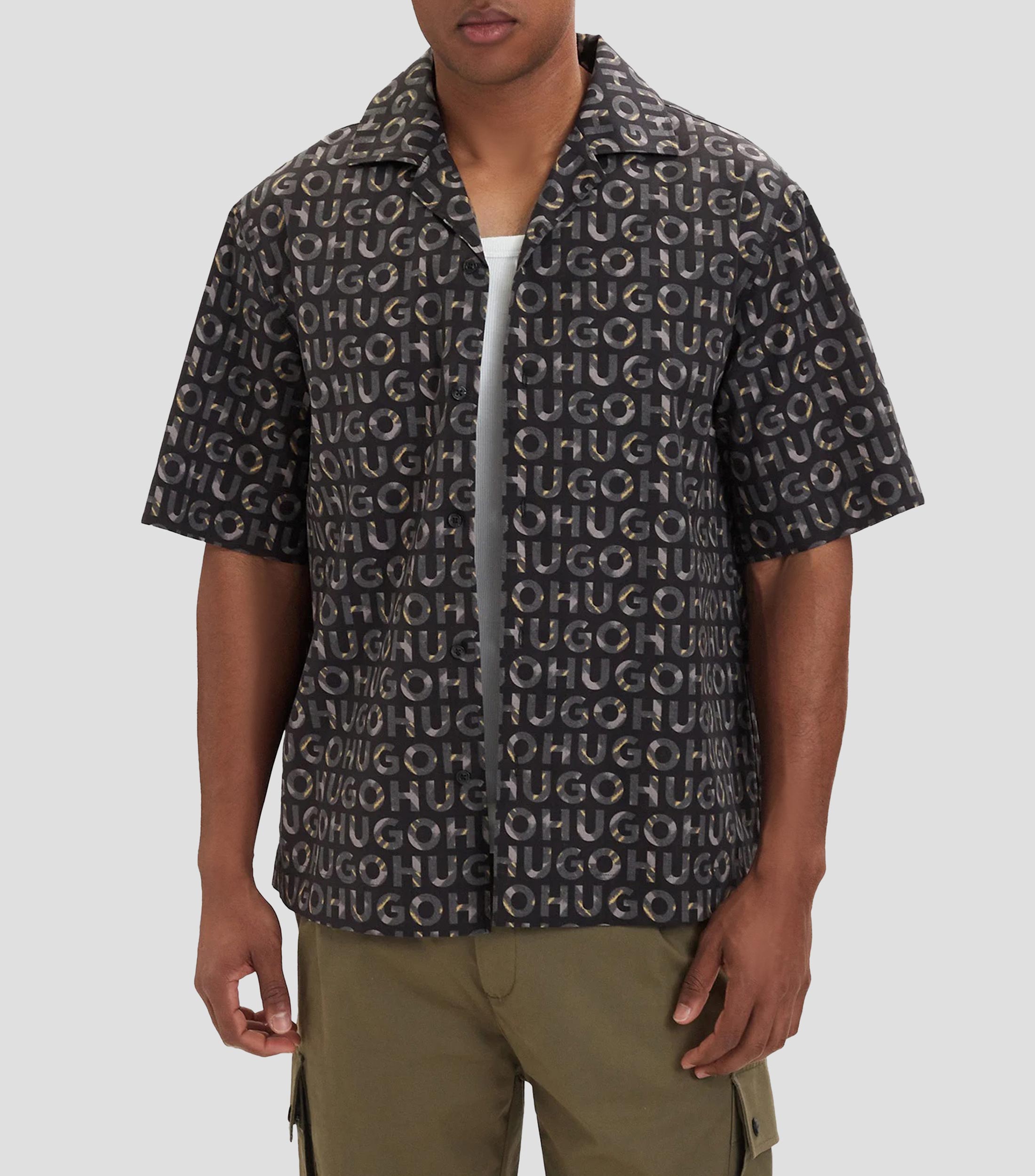Camisa estampada manga corta Hombre