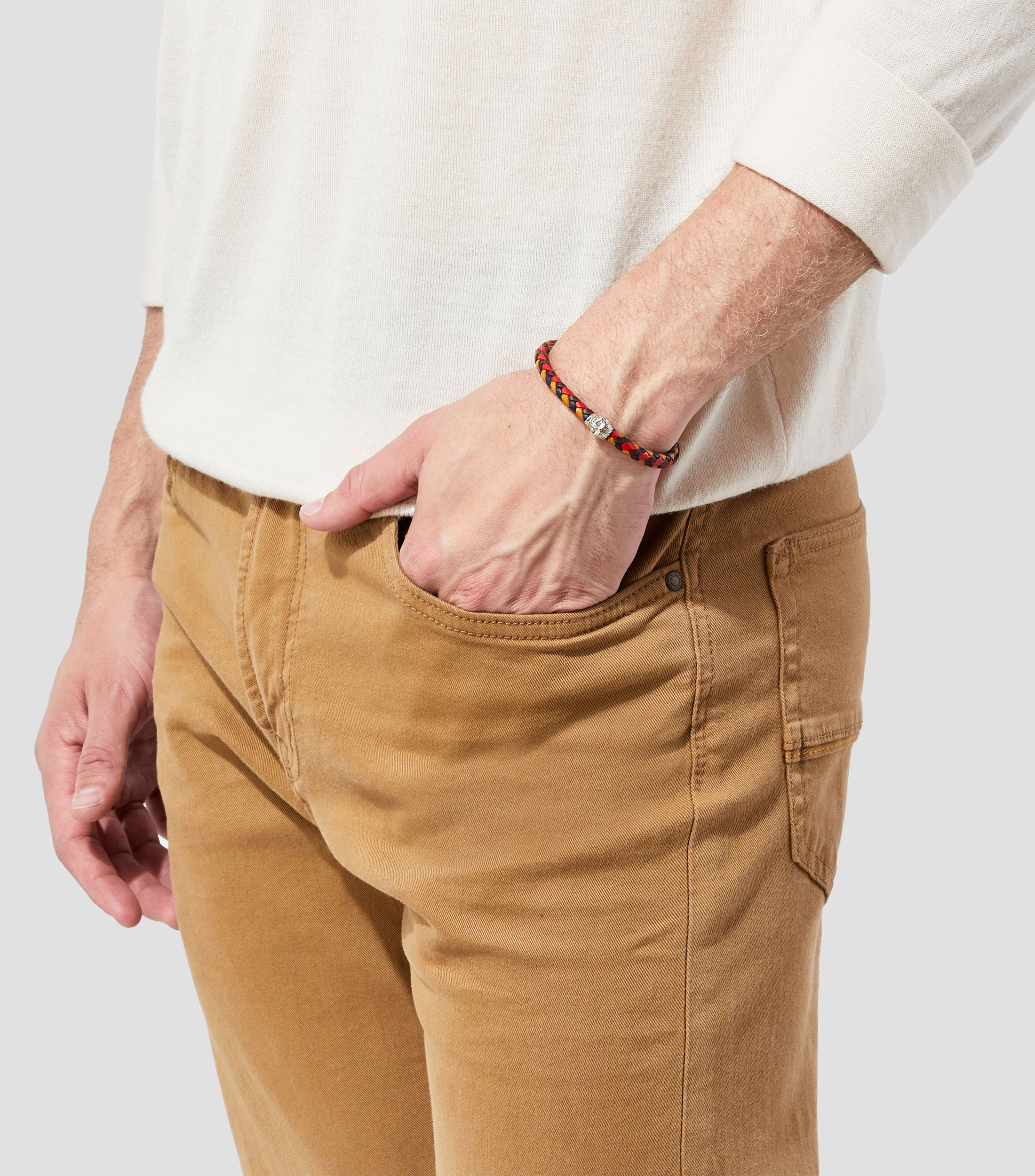 Pulsera Trenzada de Piel Hombre
