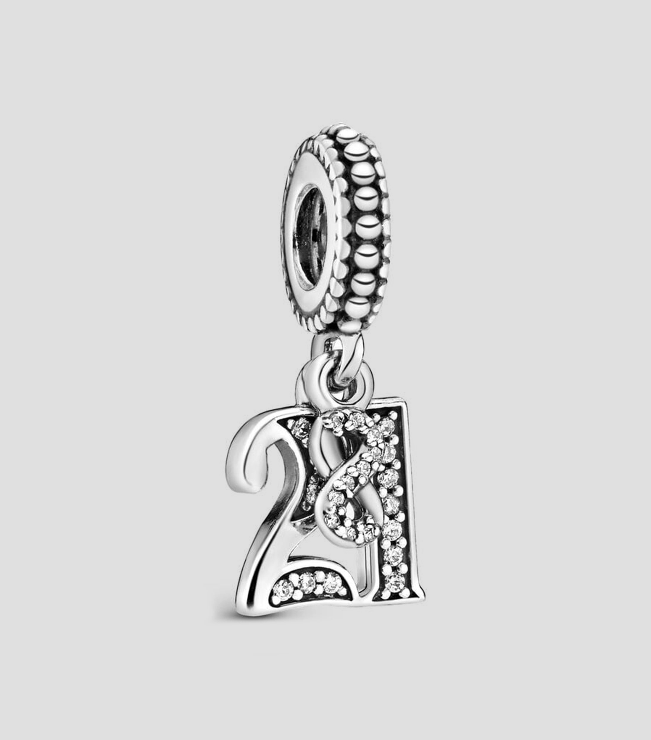 Charm en plata .925 Celebración de 21 años con zirconia cúbica Mujer