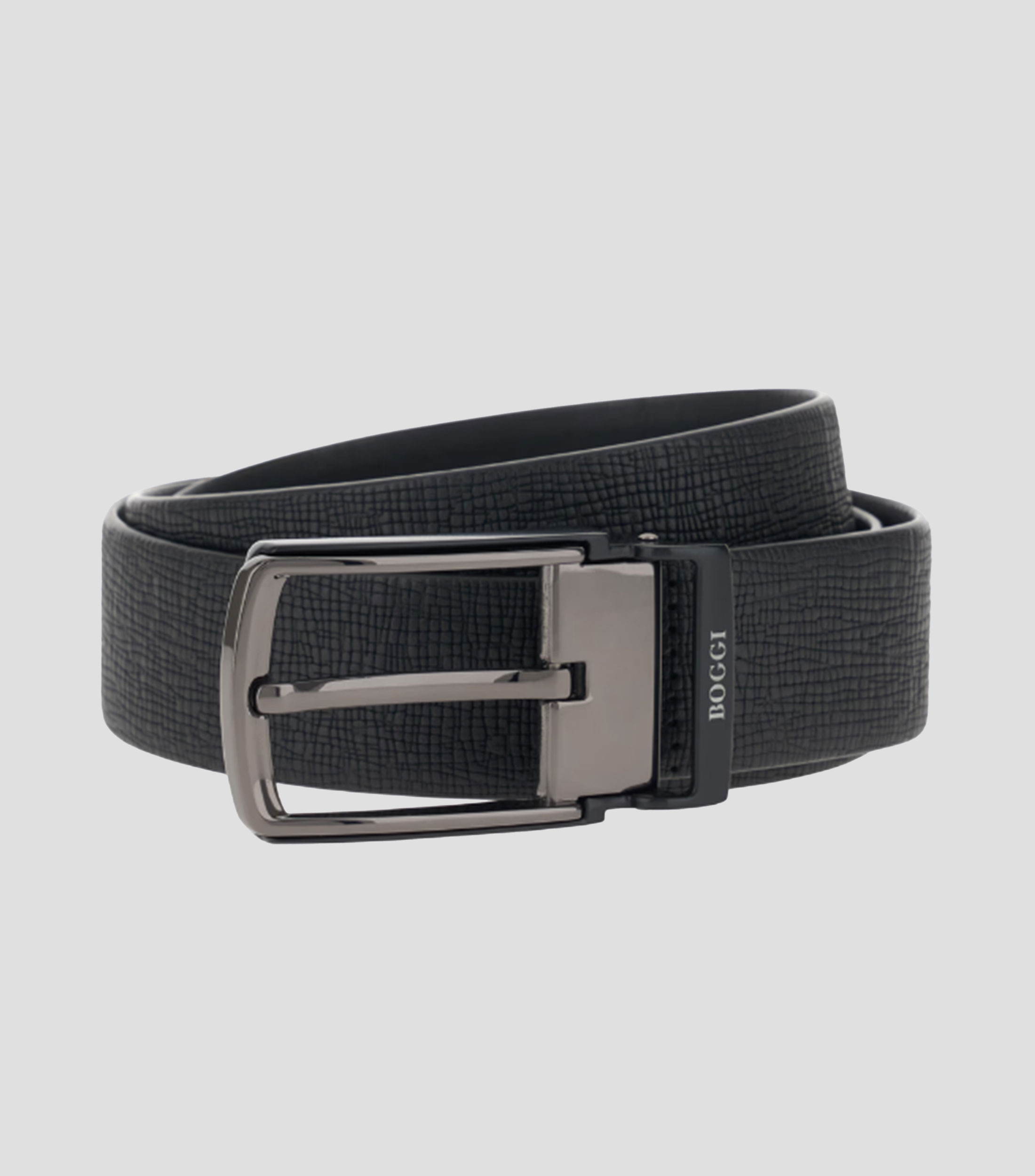 Cinturón reversible en piel casual Hombre