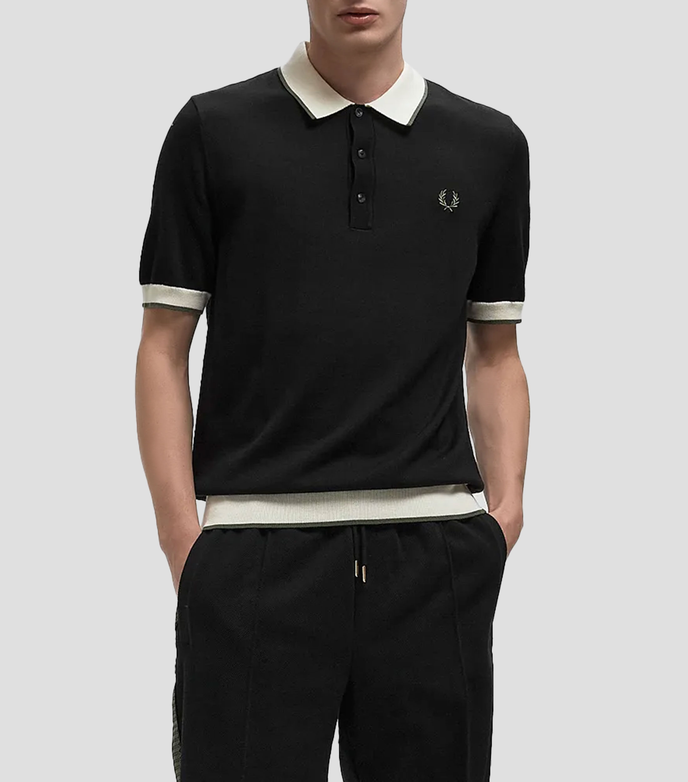 Playera tipo polo manga corta lisa Hombre