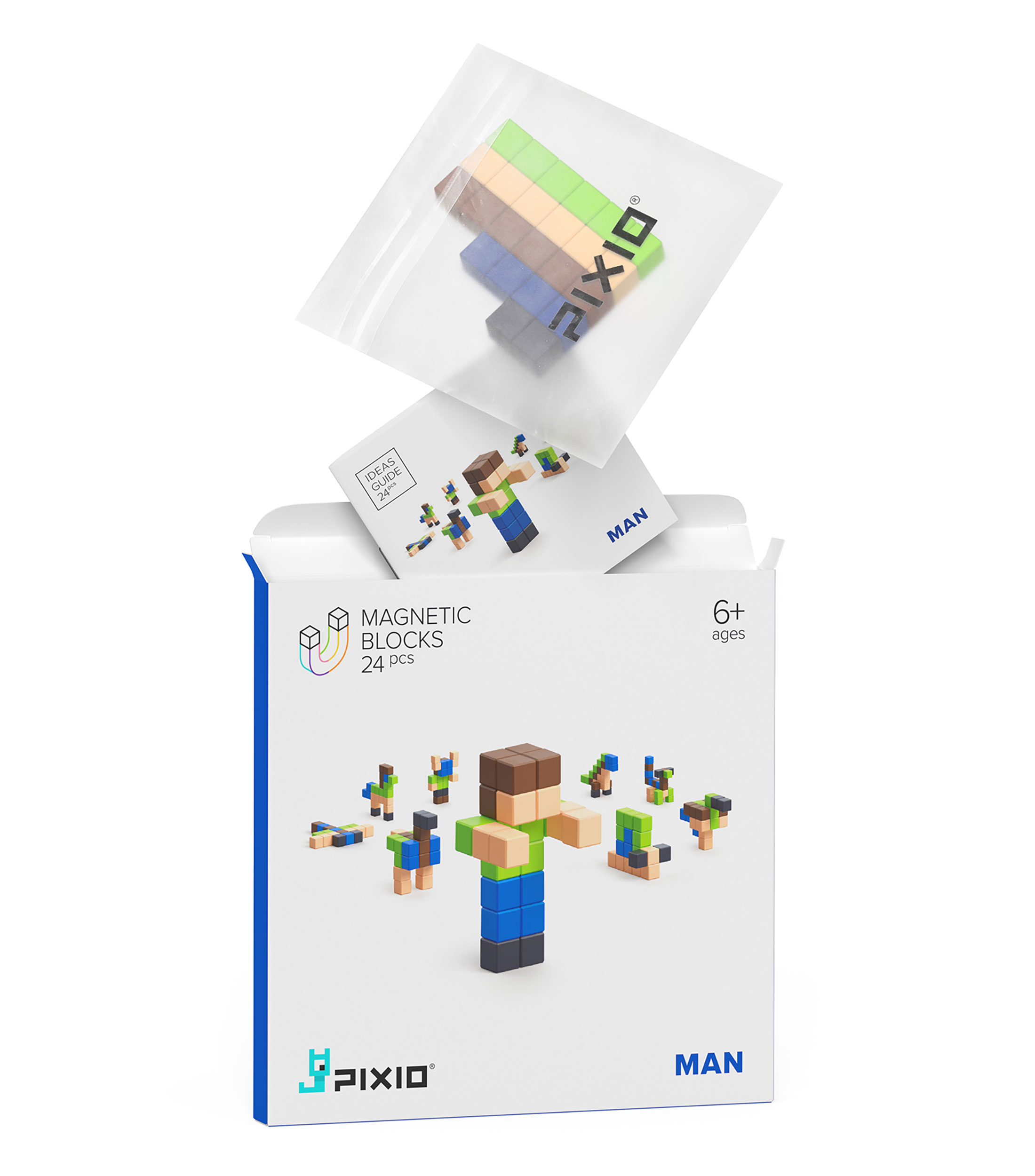 Playset Magnetic Blocks, Man