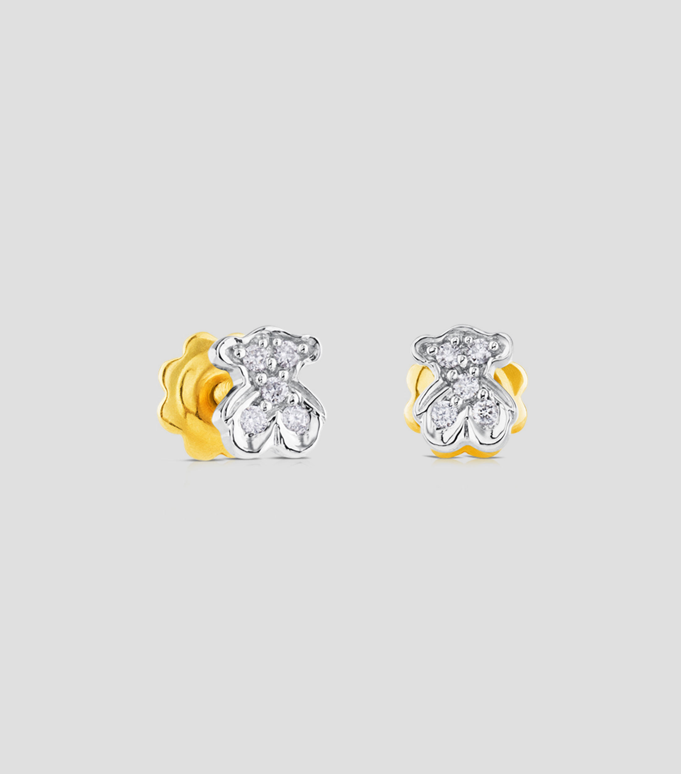 Aretes en oro 18 Kts con diamantes Mujer