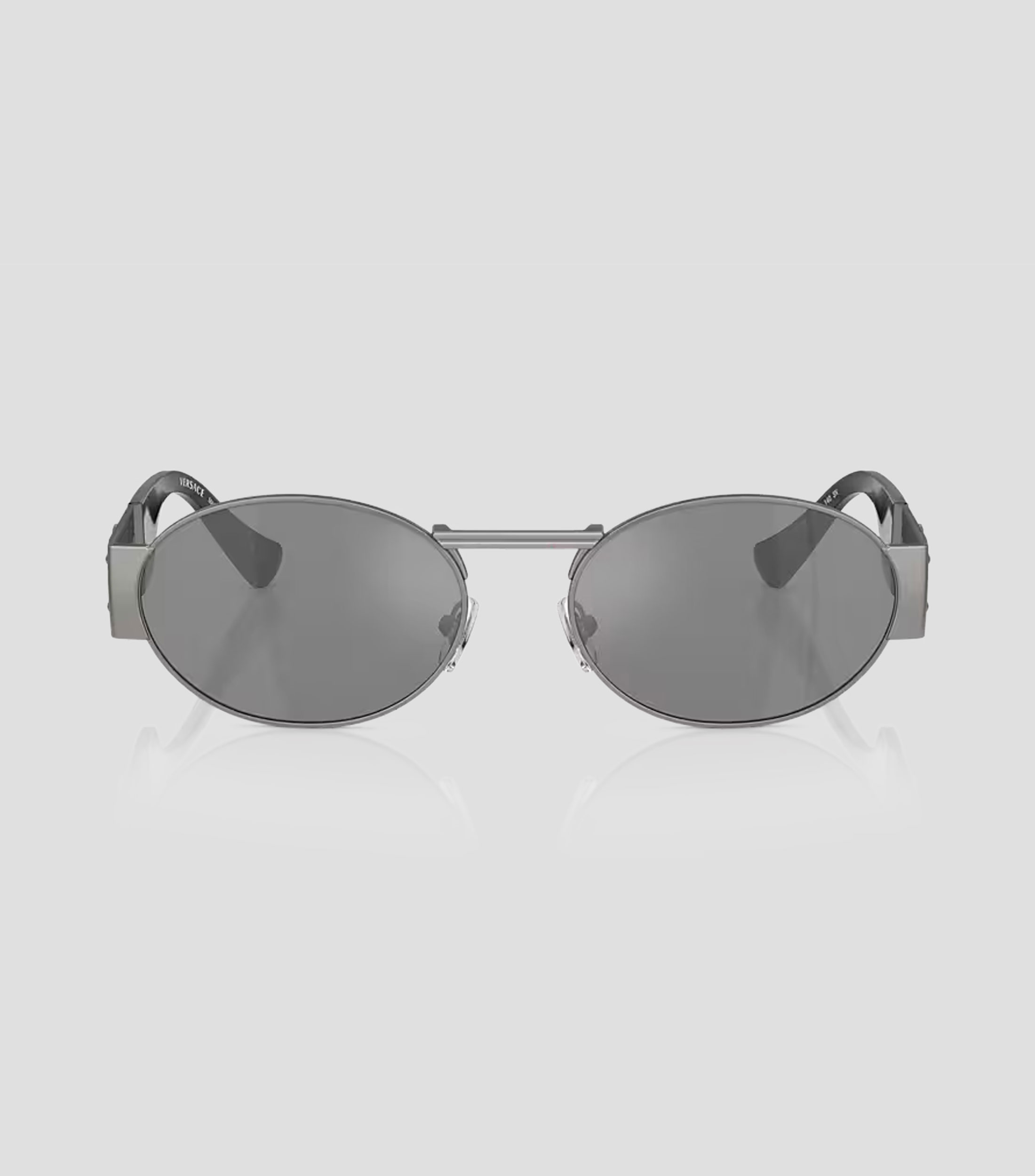 Lentes de sol ovalados grises Hombre