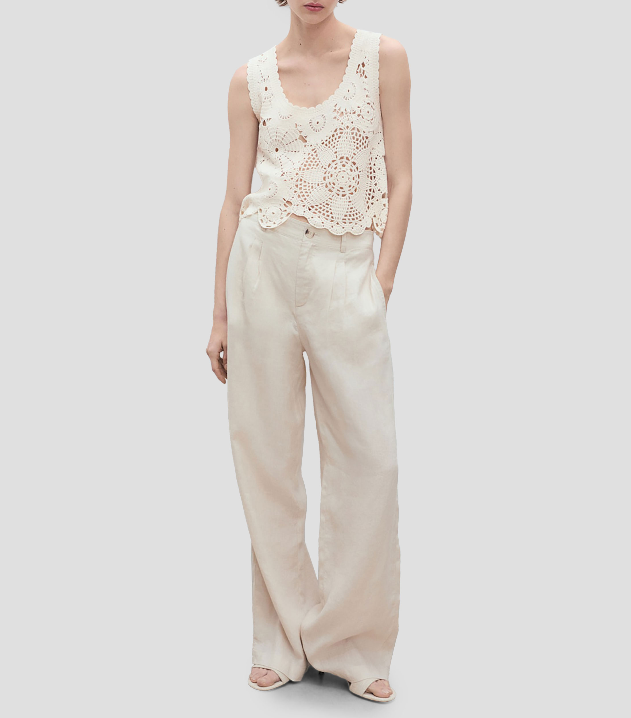 Top cuello redondo Mujer