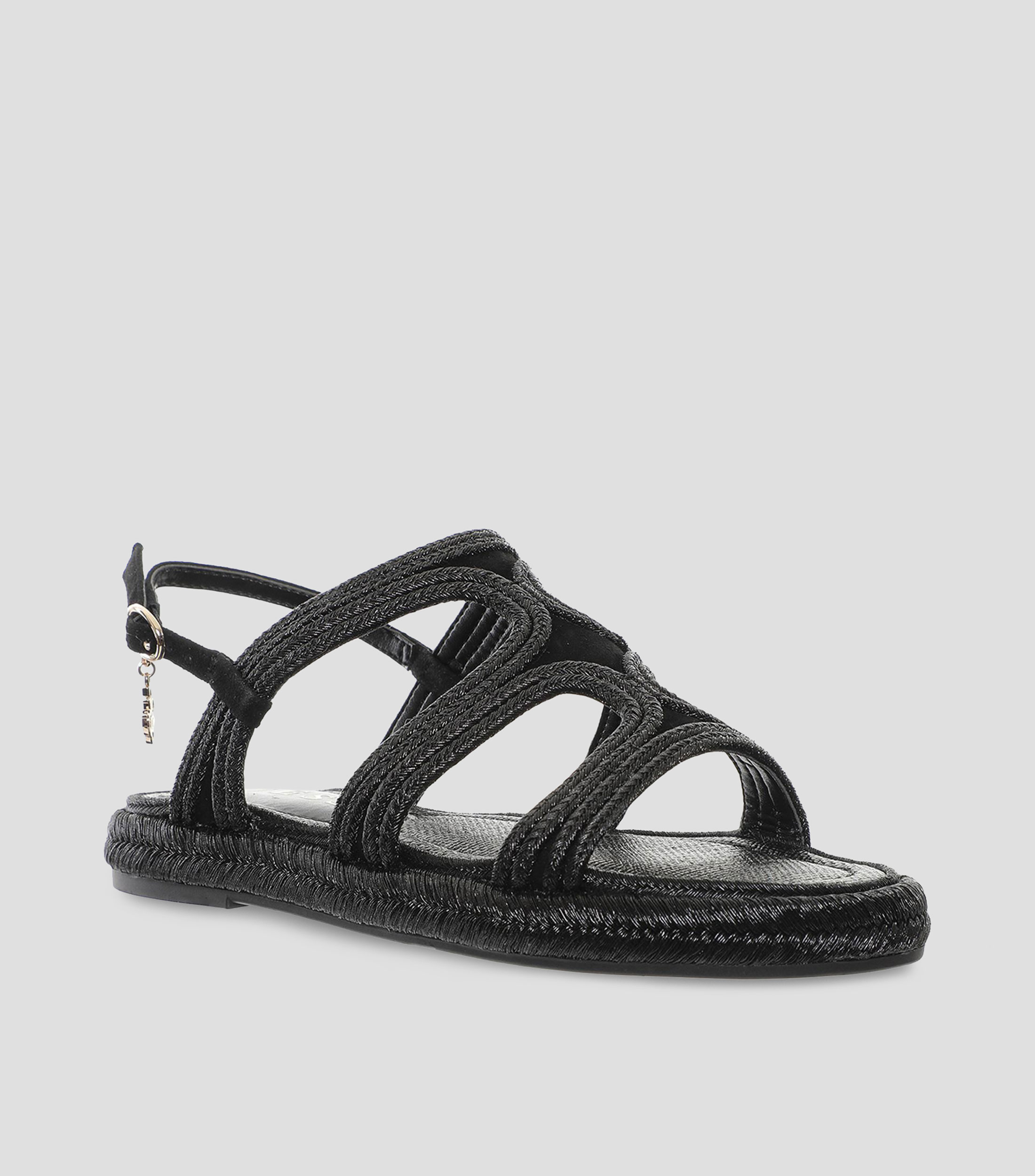 Sandalias con tacón bajo media luna Mujer
