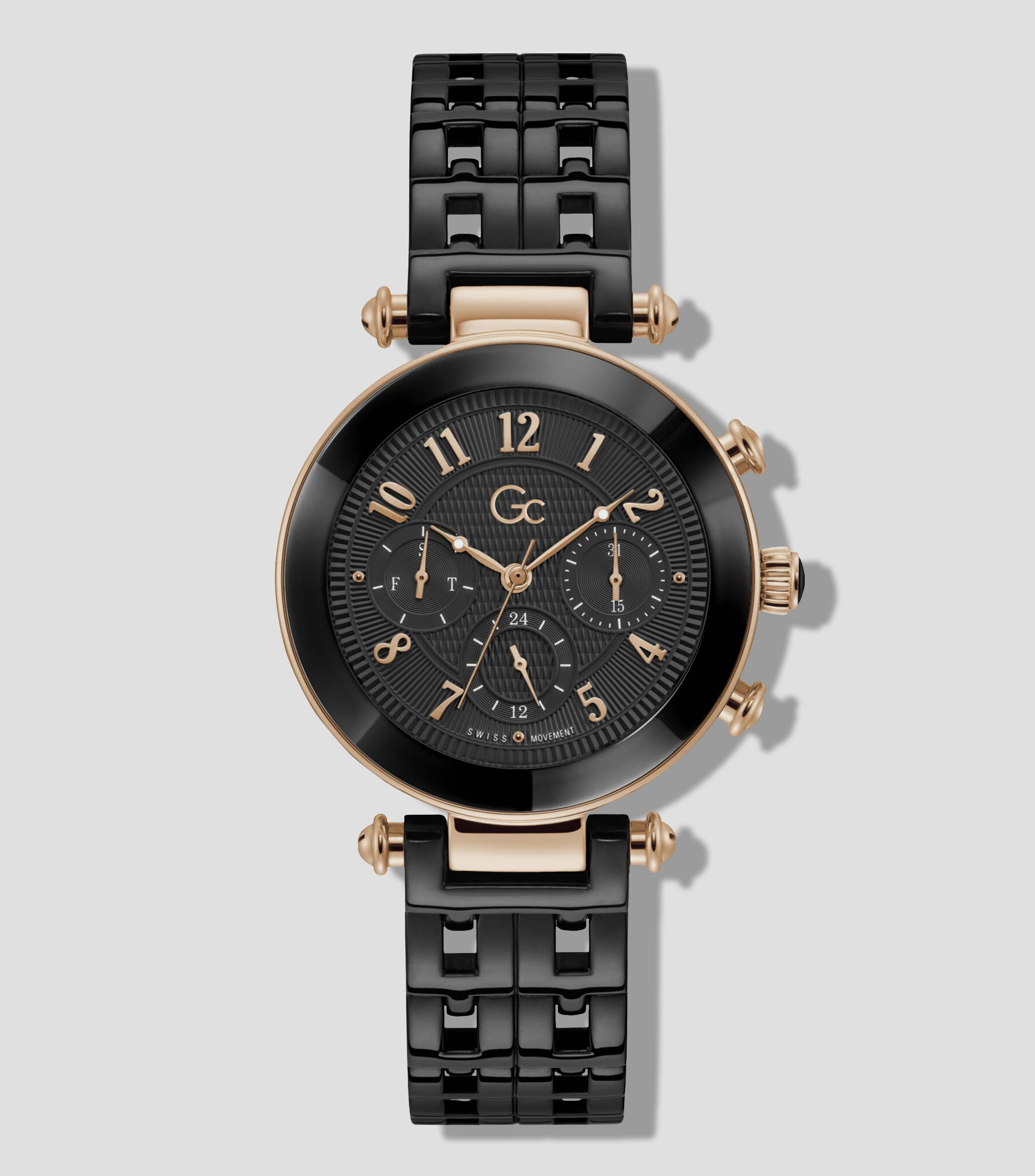 Reloj para Mujer Gc PrimeChic Casual Negro, Dorado