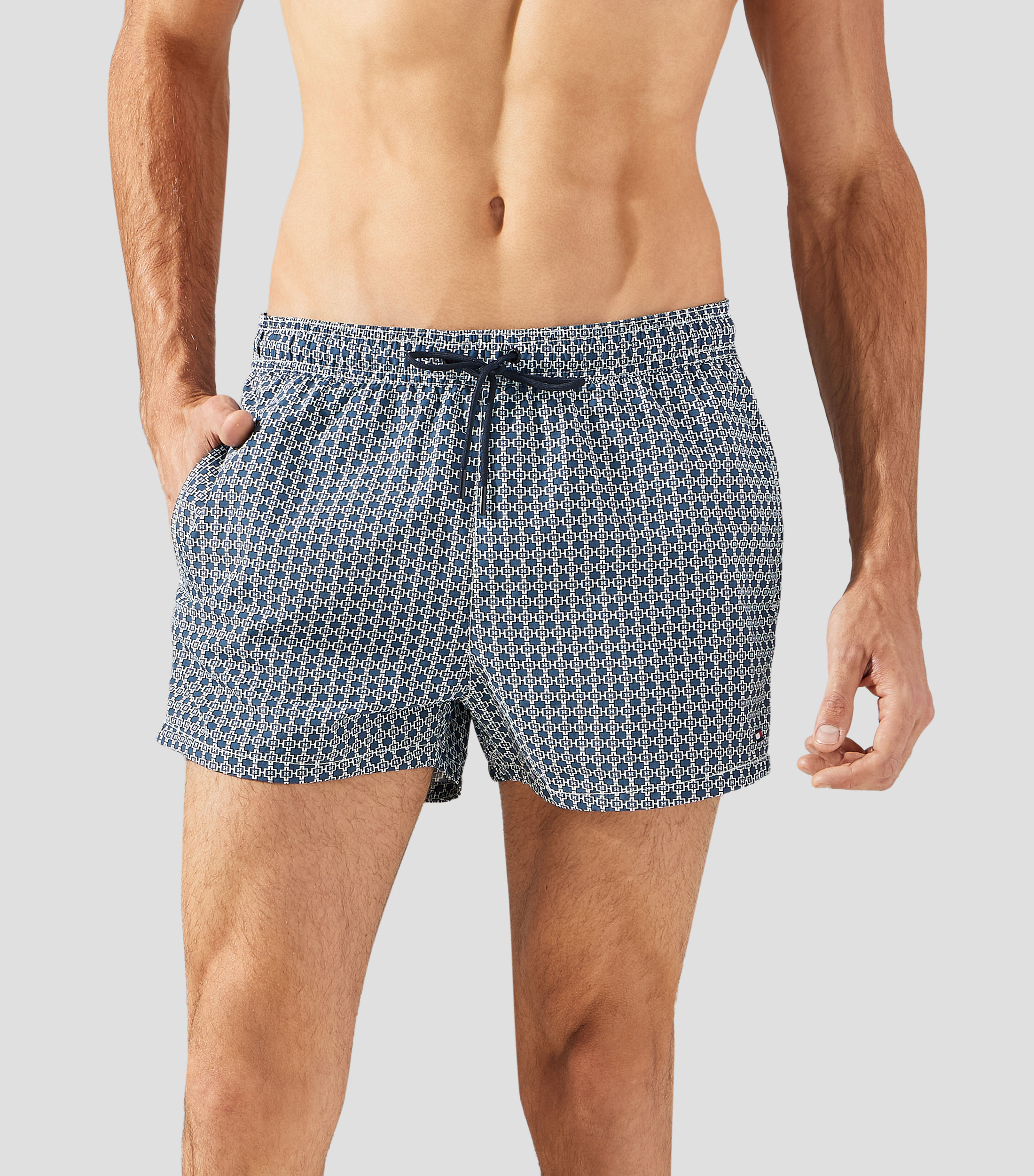 Traje de baño corto estampado Hombre