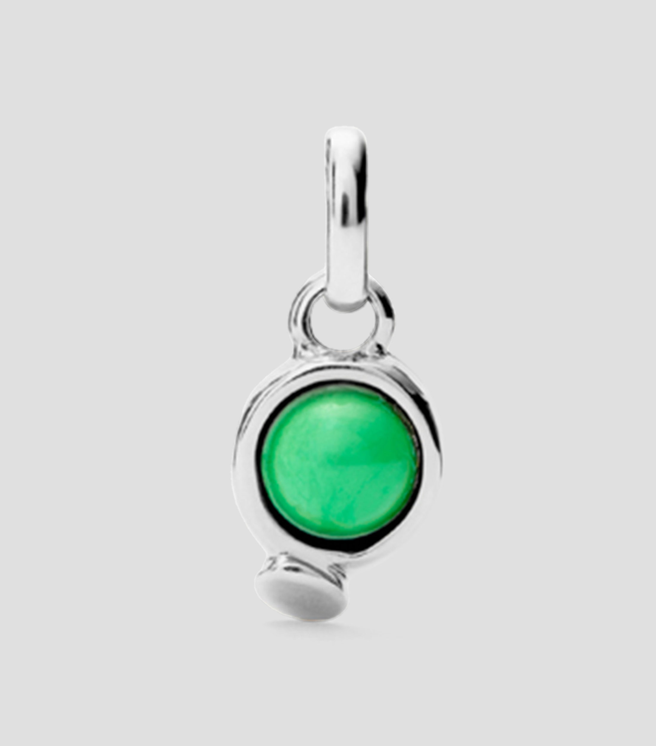 Charm con piedra verde Mujer