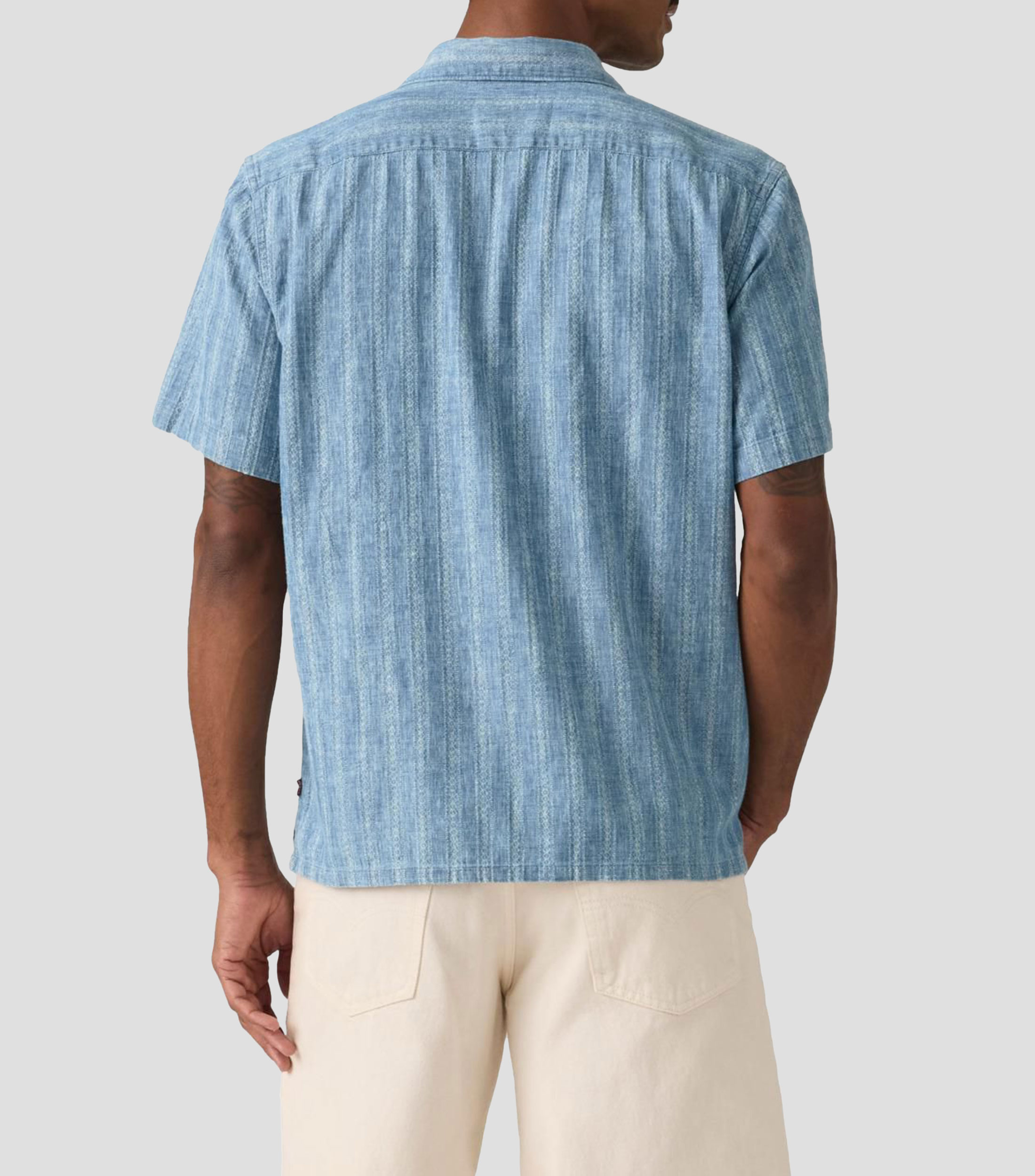 Camisa con microdiseño manga corta Hombre