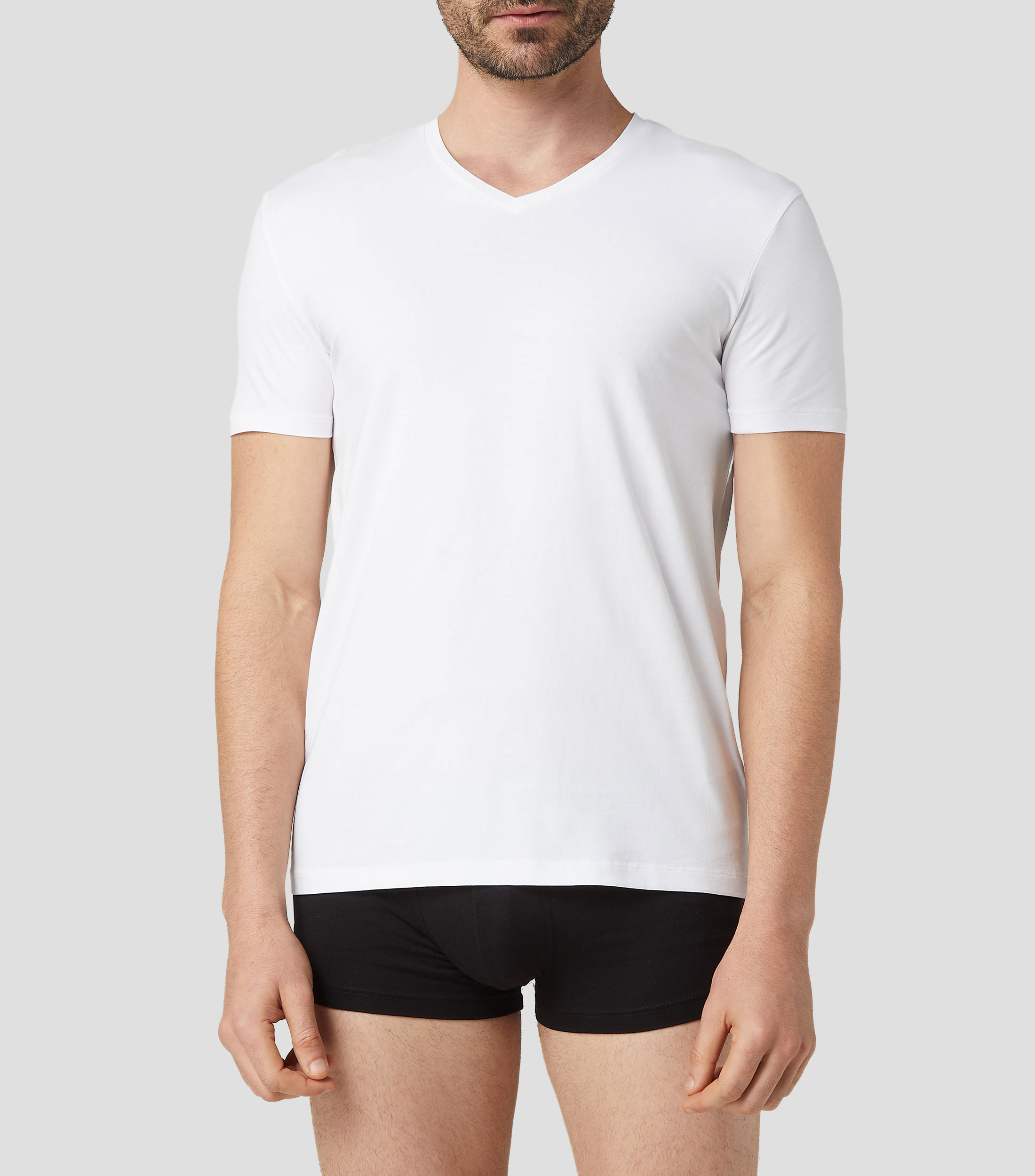 Set 2 Playeras Cuello V Manga Corta Hombre
