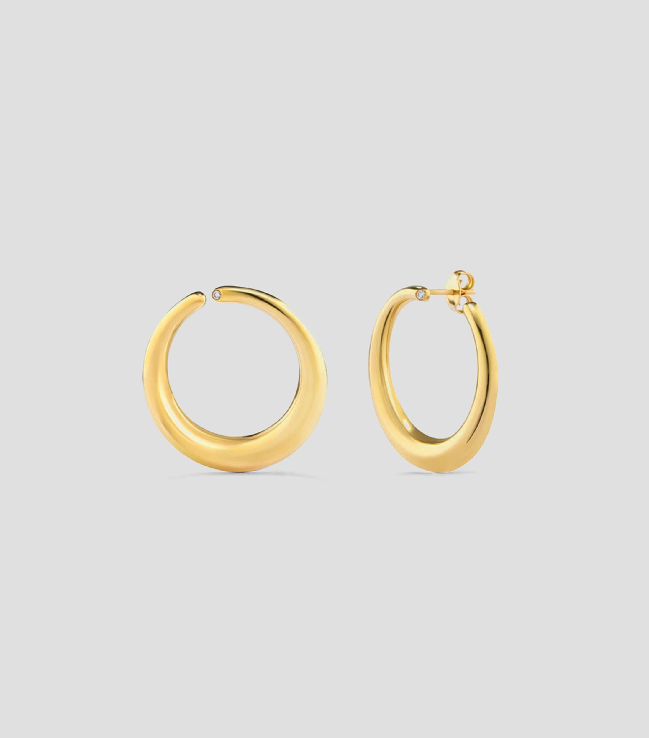 Pendientes en Oro de 18 Kilates con Diamante Mujer