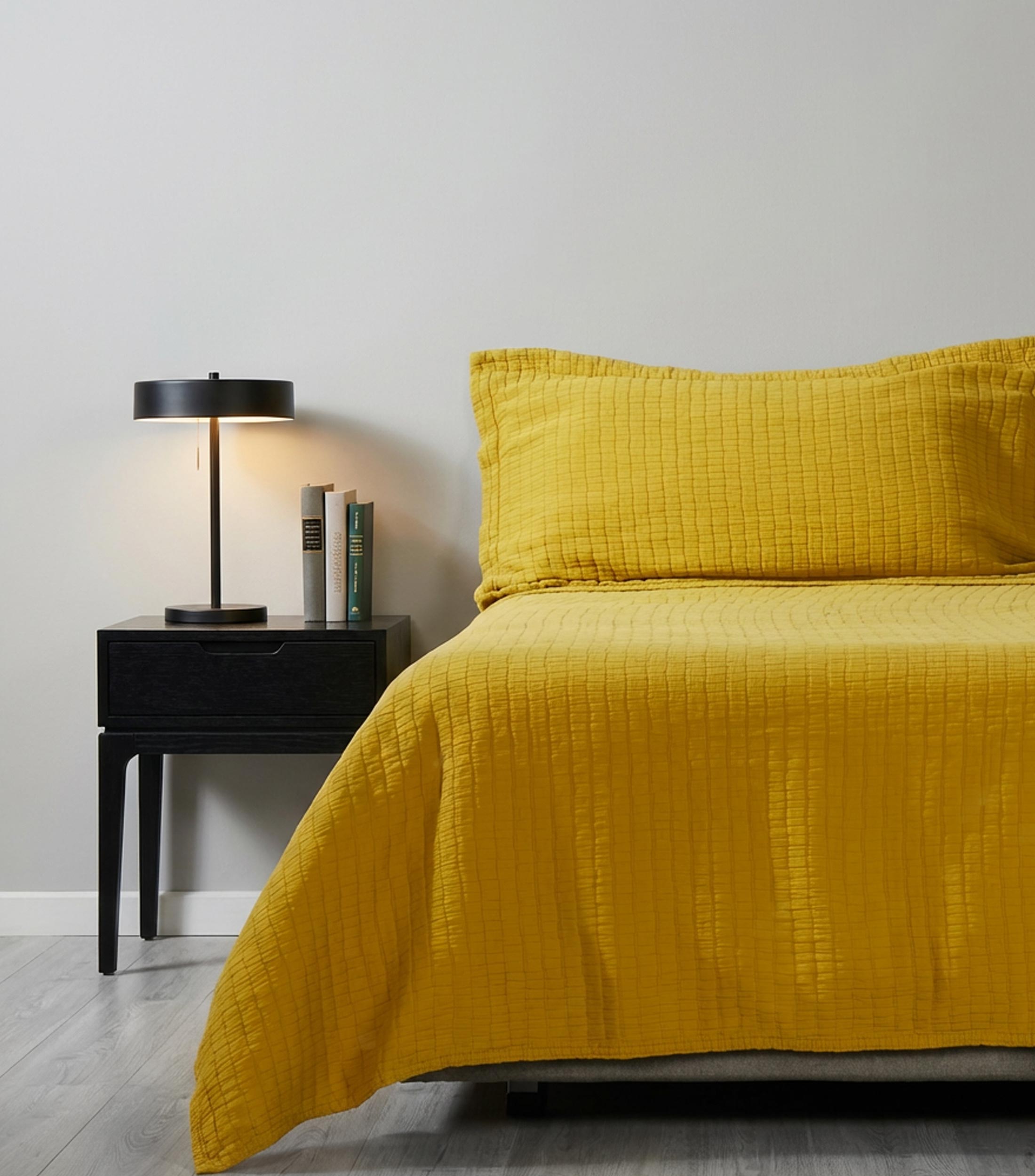 Funda para almohada King Size en algodón Minimal verde citrus
