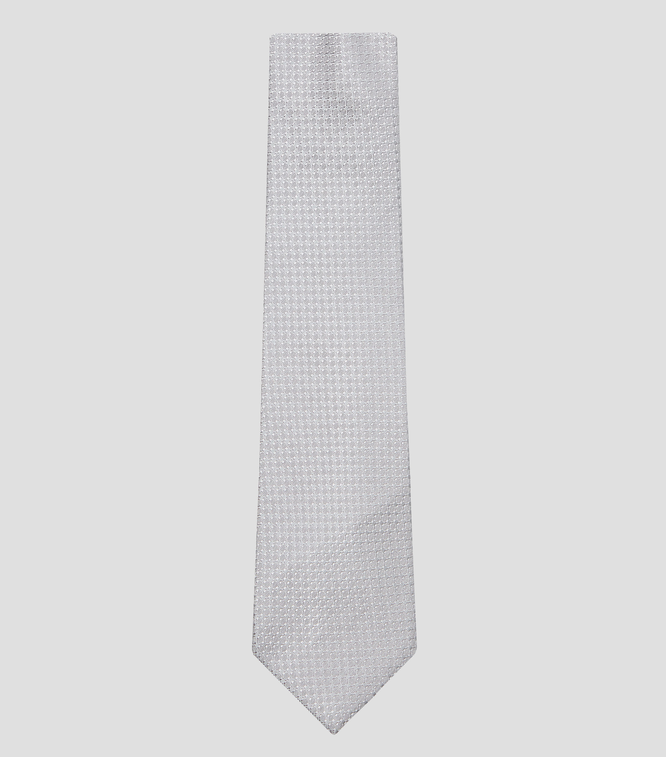 Corbata ancha de seda con microdiseño