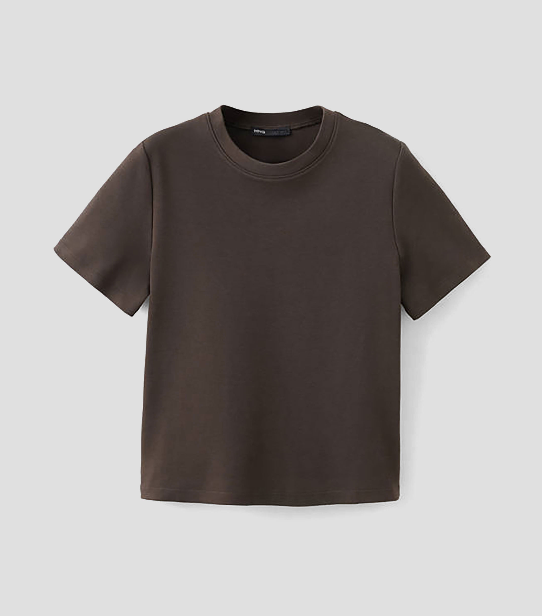 Playera cuello redondo manga corta lisa Mujer