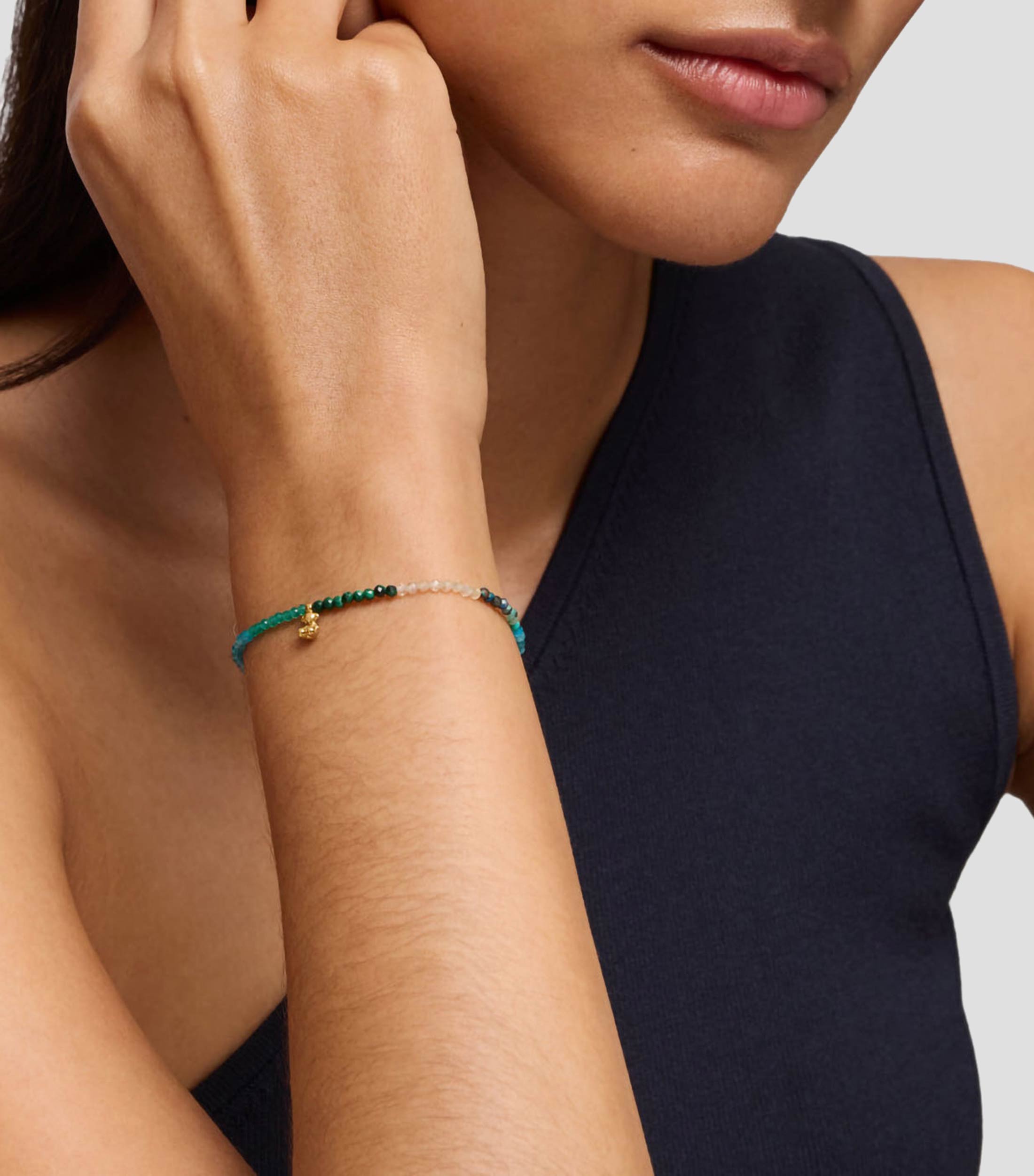 Pulsera elastica con gemas Bold Bear Mujer