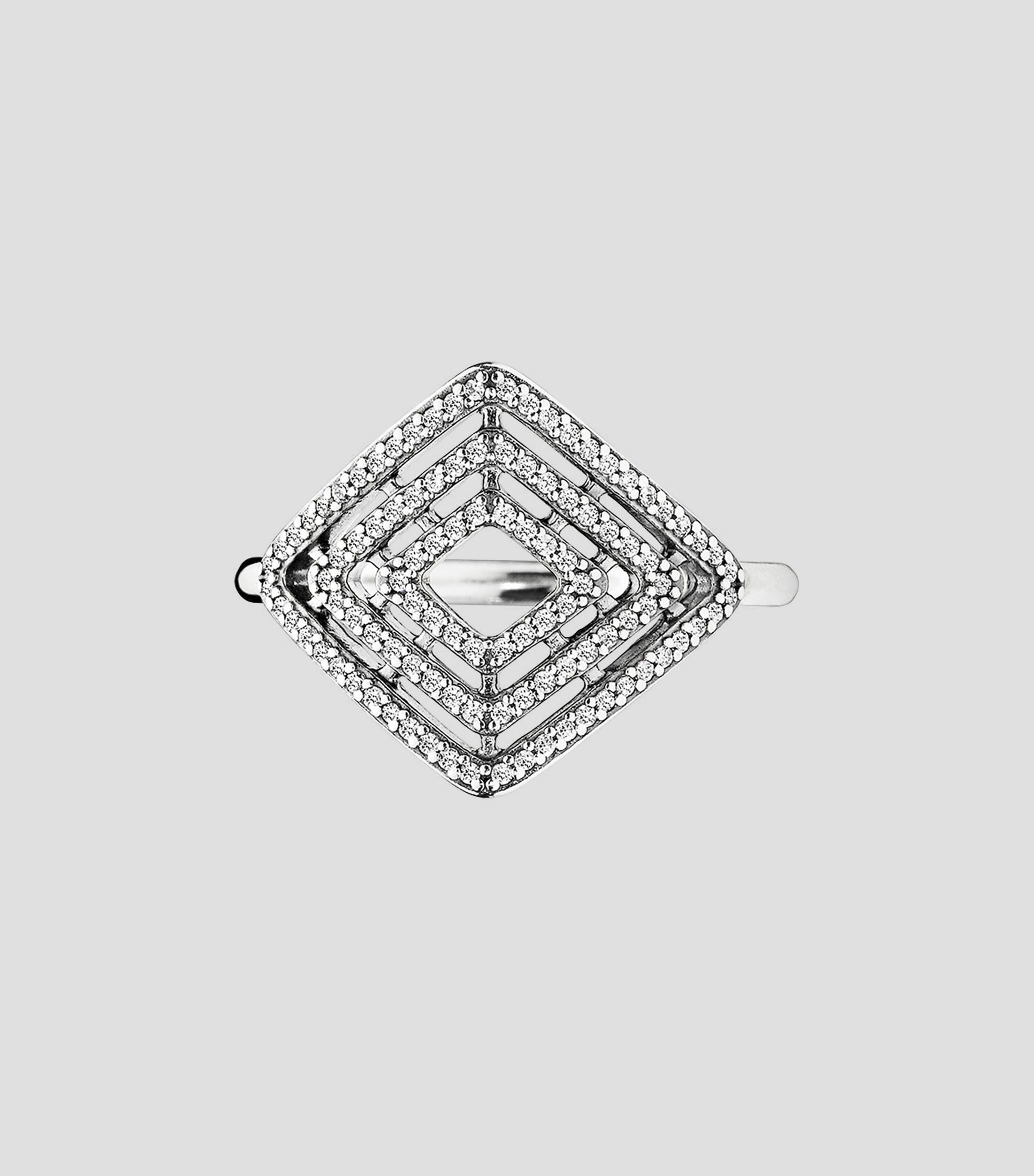 Anillo en plata Geometric Lines Mujer Talla: 50