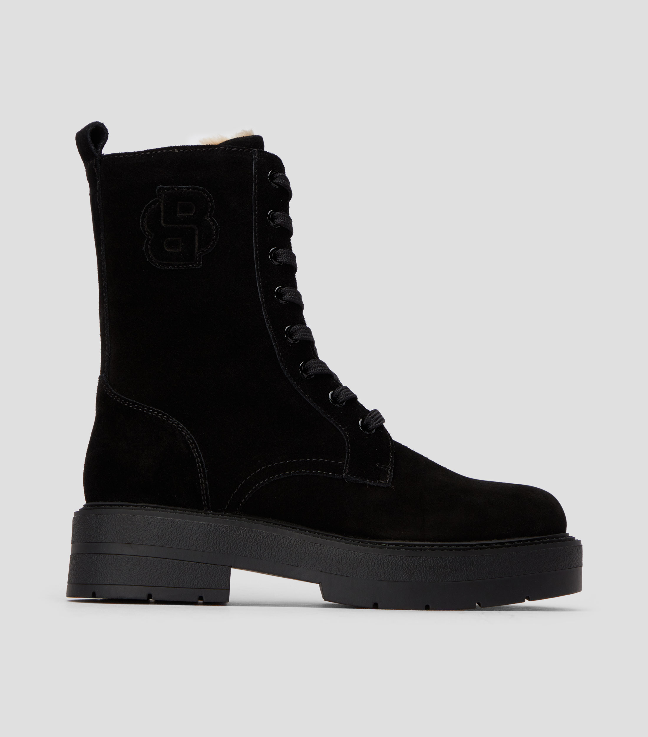 Botas Casuales medias en piel con tacón bajo Mujer
