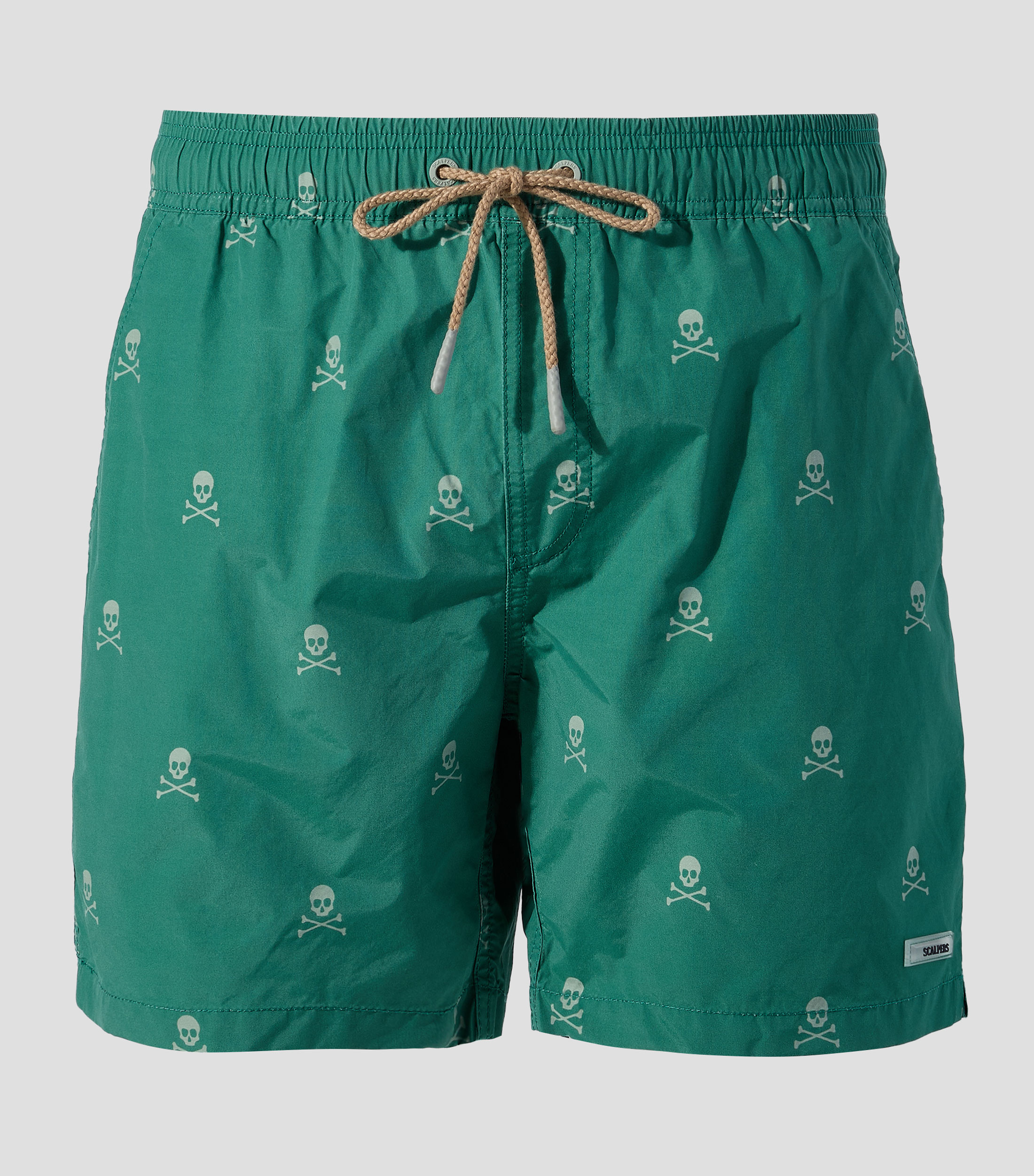 Traje de baño corto Classic Skull estampado Hombre
