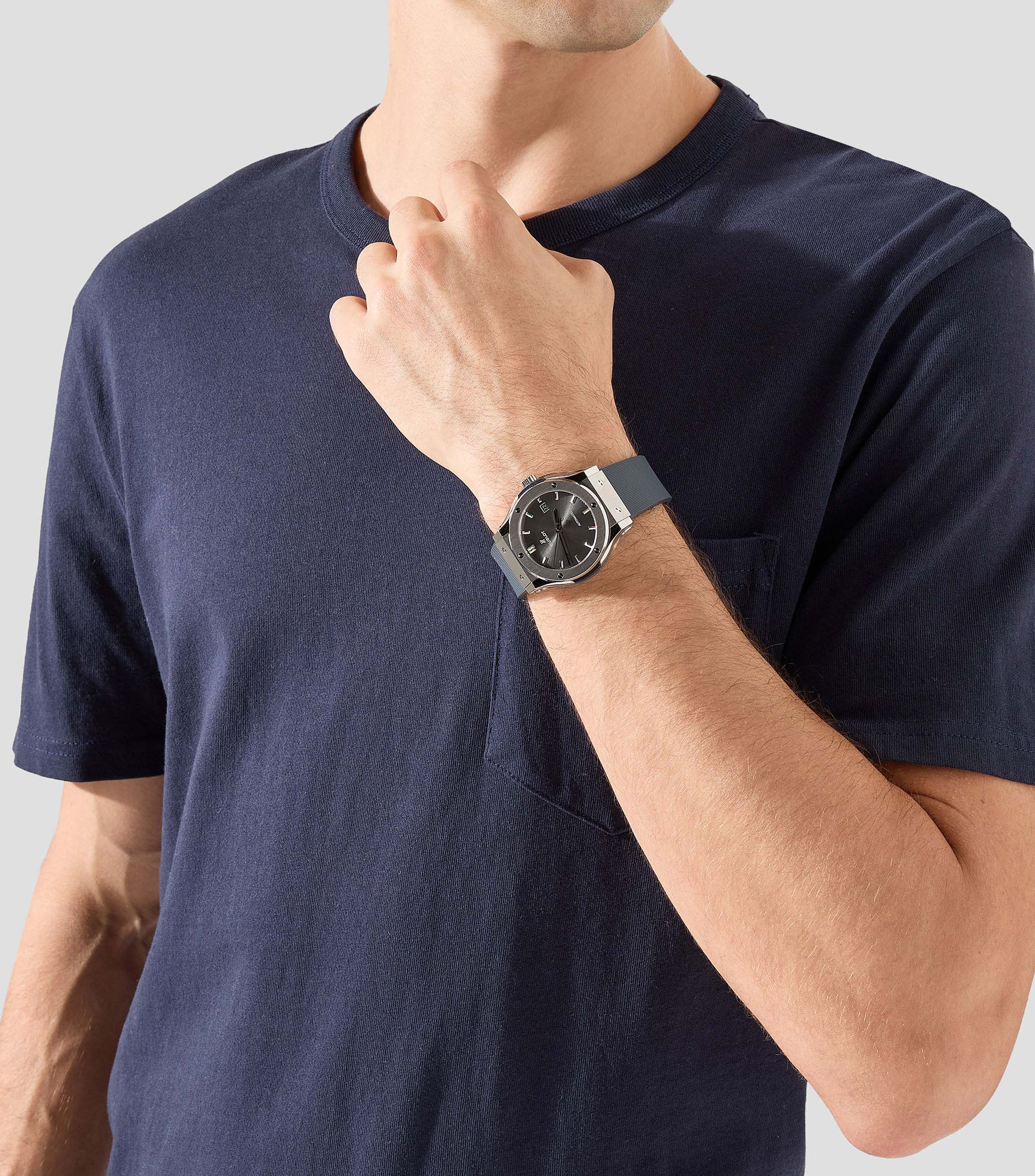 Reloj para Hombre Classic Fusion Racing Grey Titanium casual plateado, gris