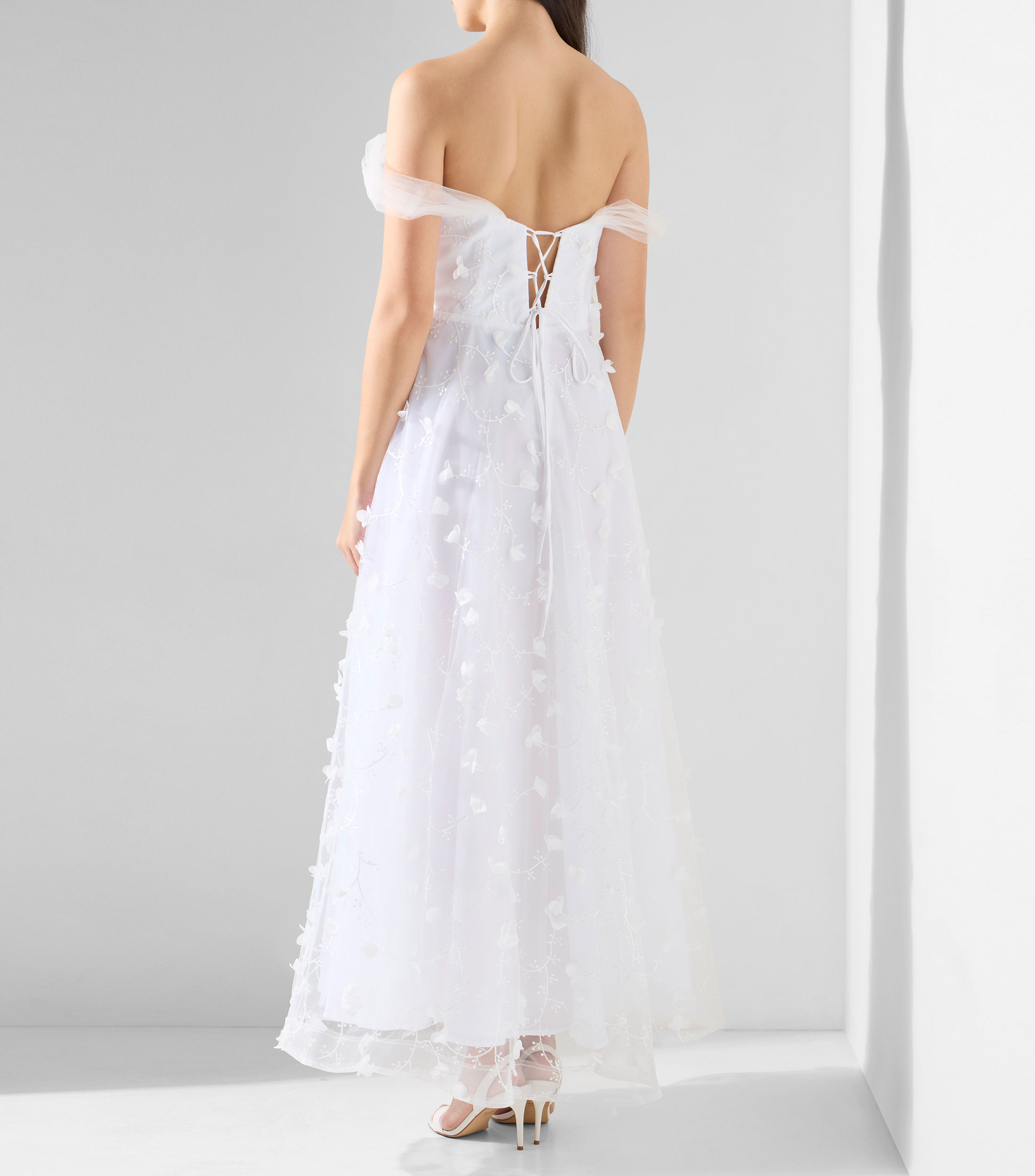 Vestido de fiesta largo liso Mujer