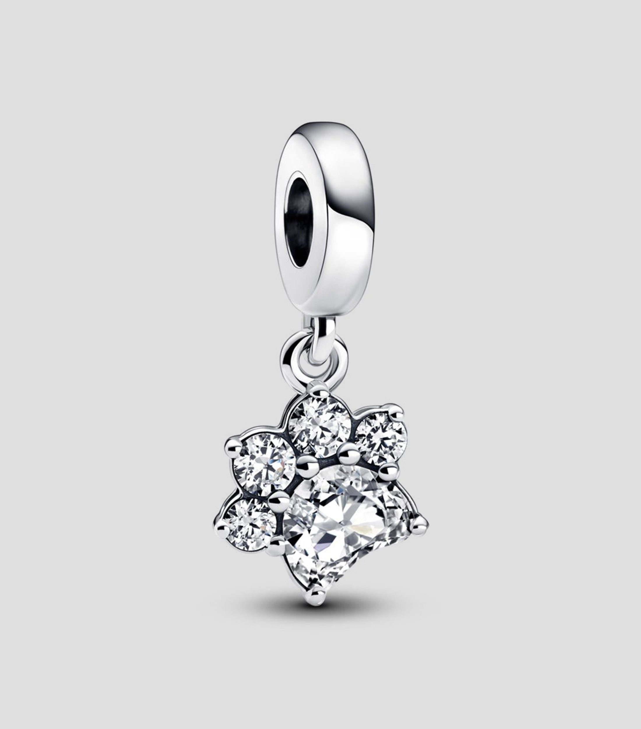 Charm en plata .925 Pawprint con circonitas Mujer