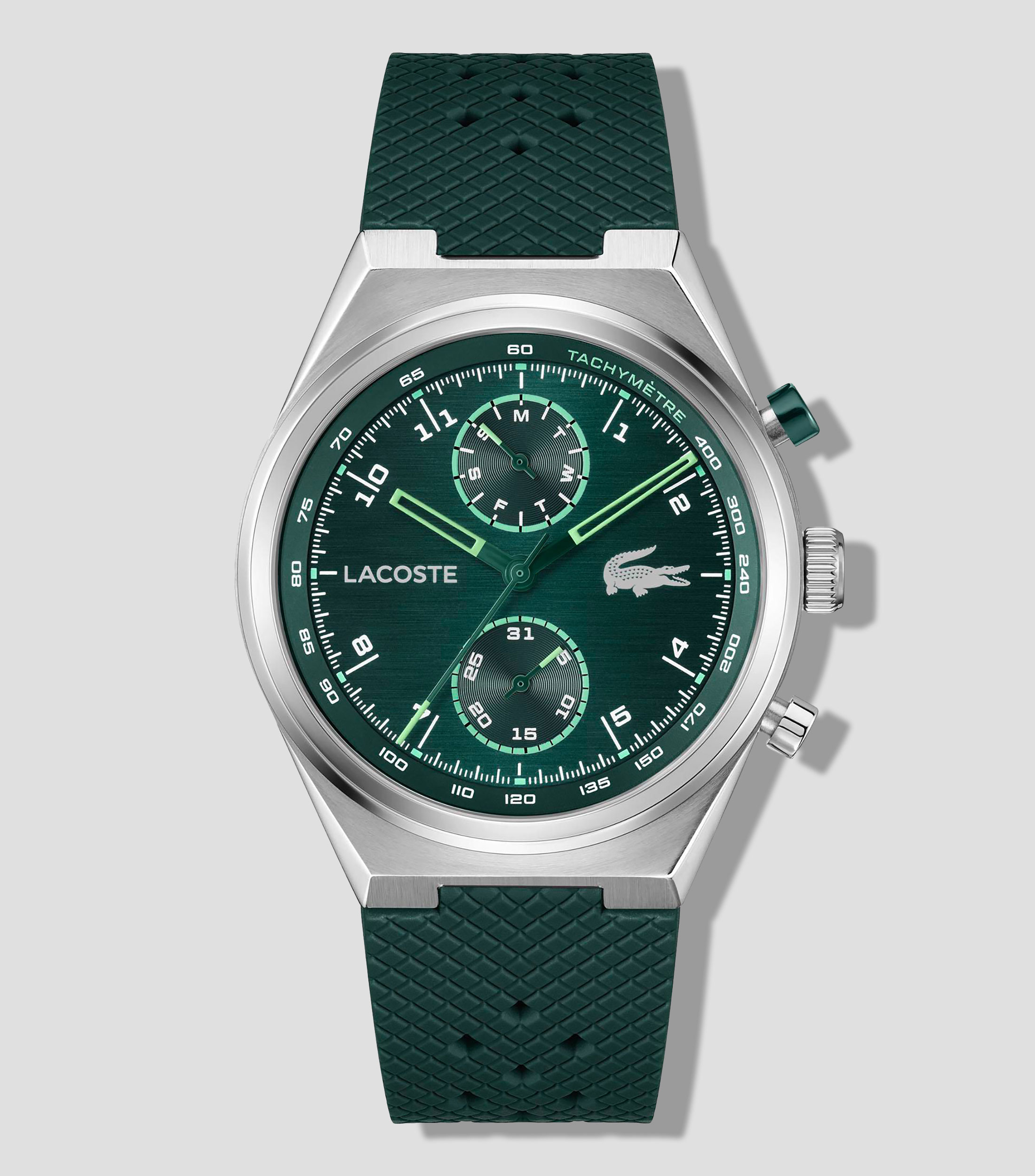 Reloj para hombre Line Racer casual Verde, Plateado