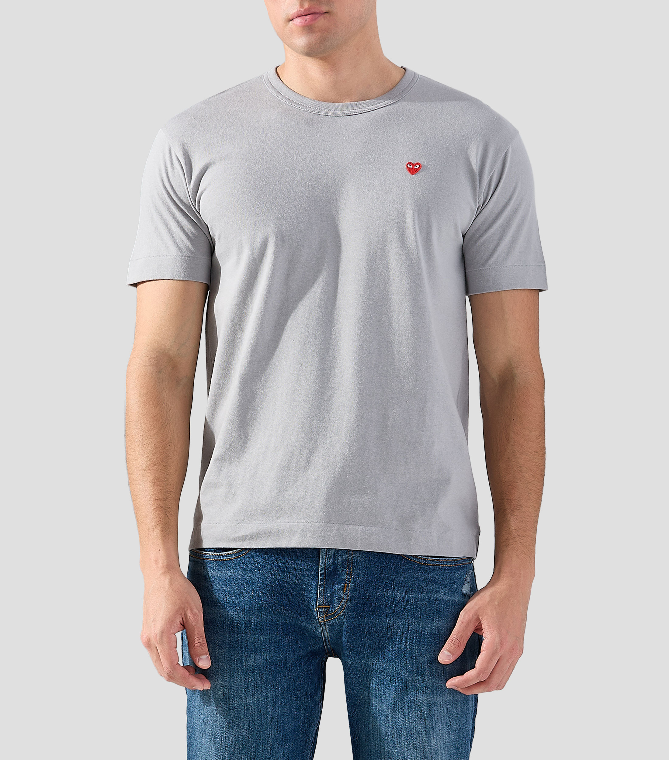 Playera cuello redondo manga corta con bordado Hombre