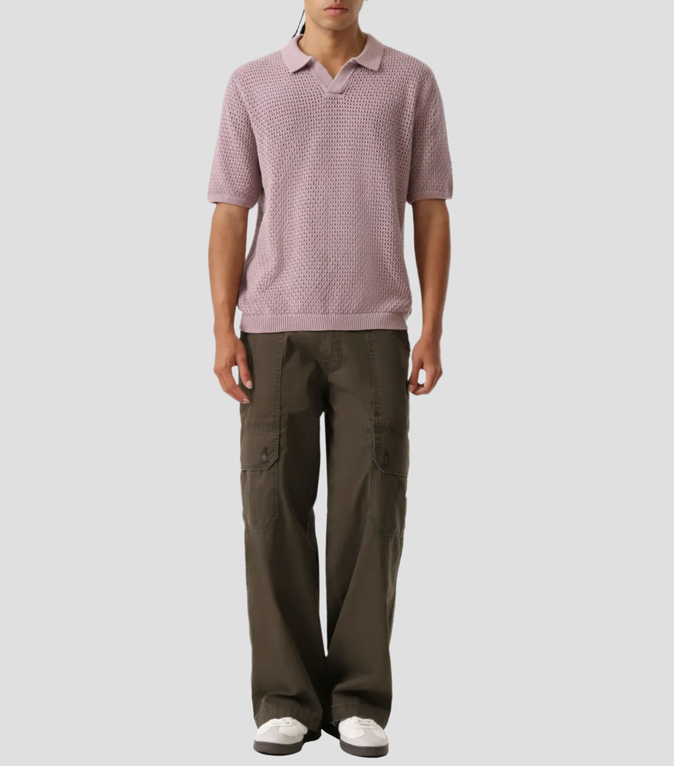 Playera tipo polo manga corta sólido Hombre