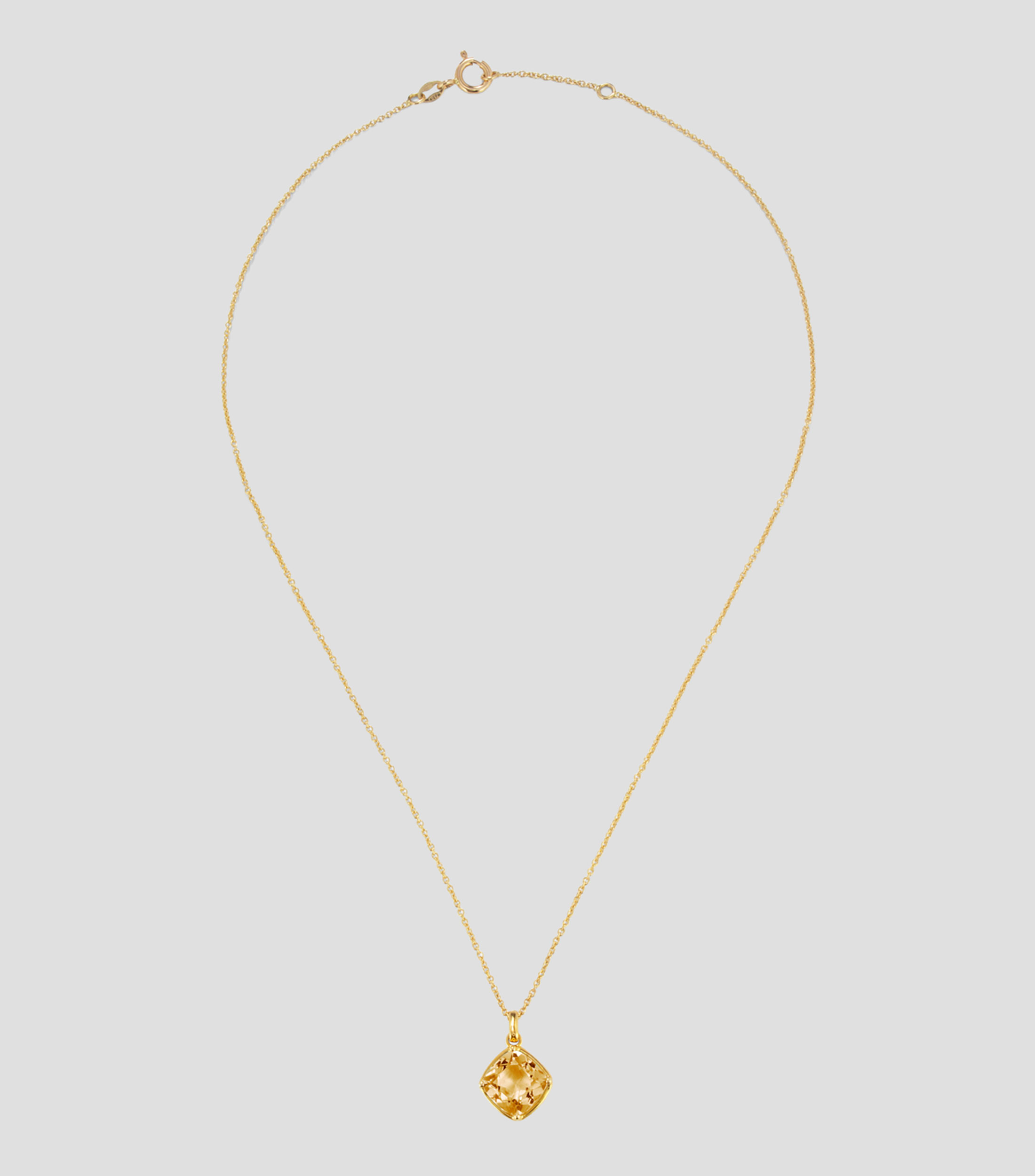 Collar en oro amarillo de 18 kilates con cuarzo citrino Veris Mujer