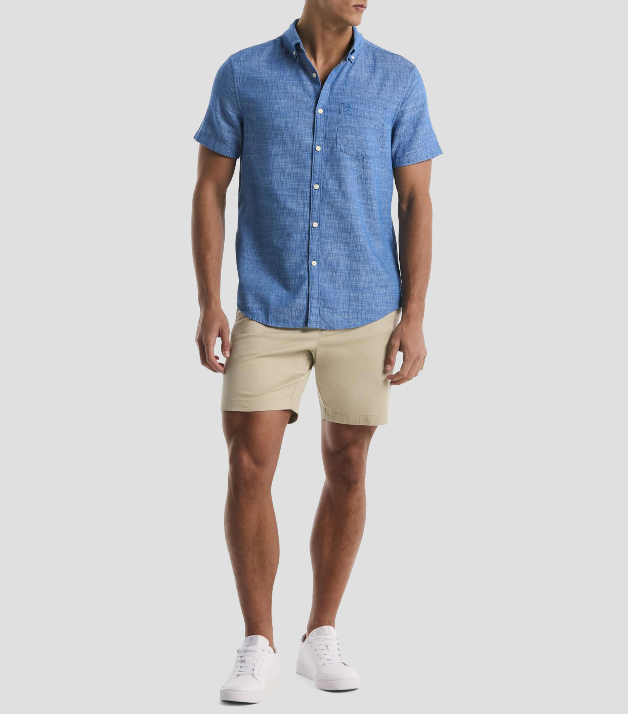 Camisa rayas manga corta Hombre