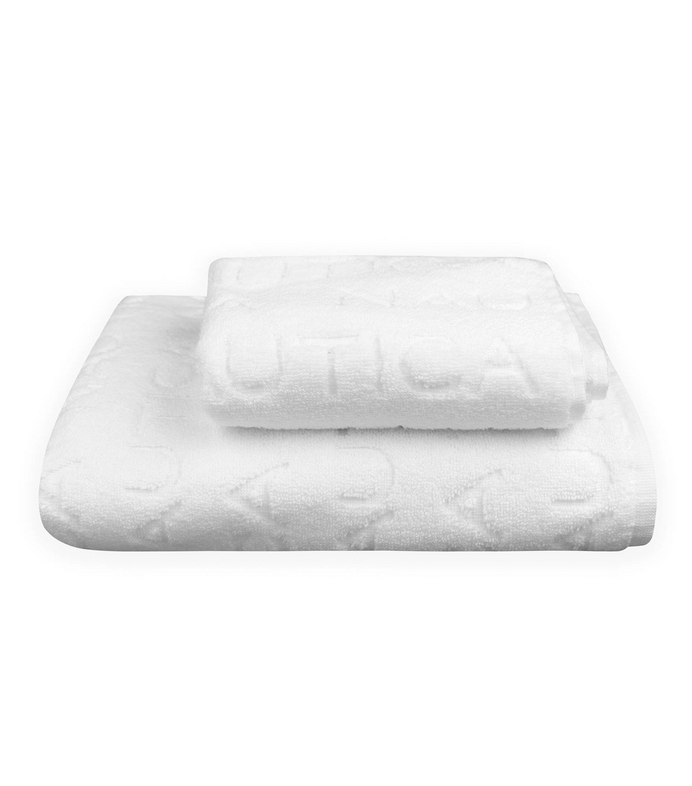 Toalla de medio baño Logo Land Blanca