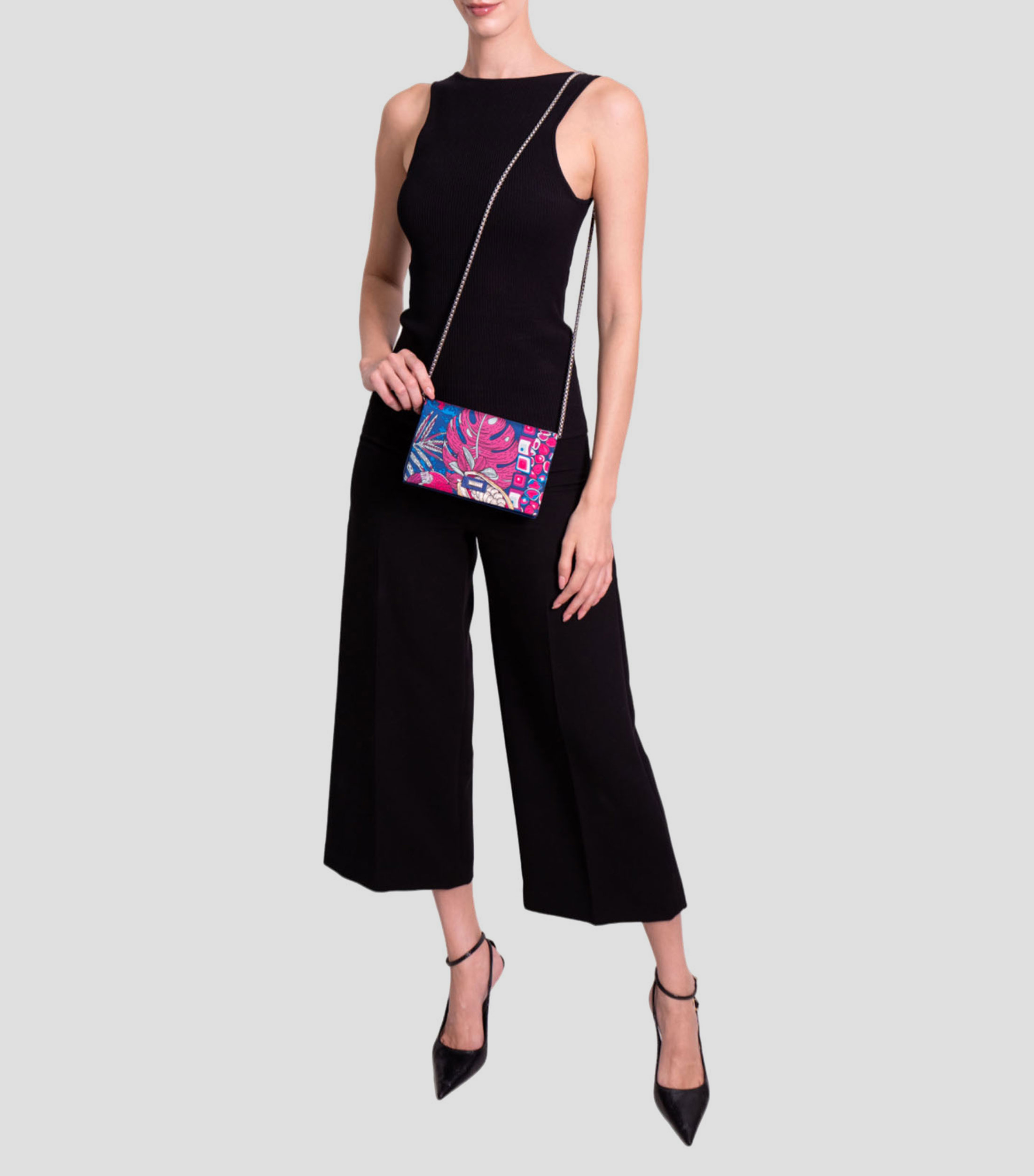 Bolsa Clutch con Estampado Máscara de Jade Mujer