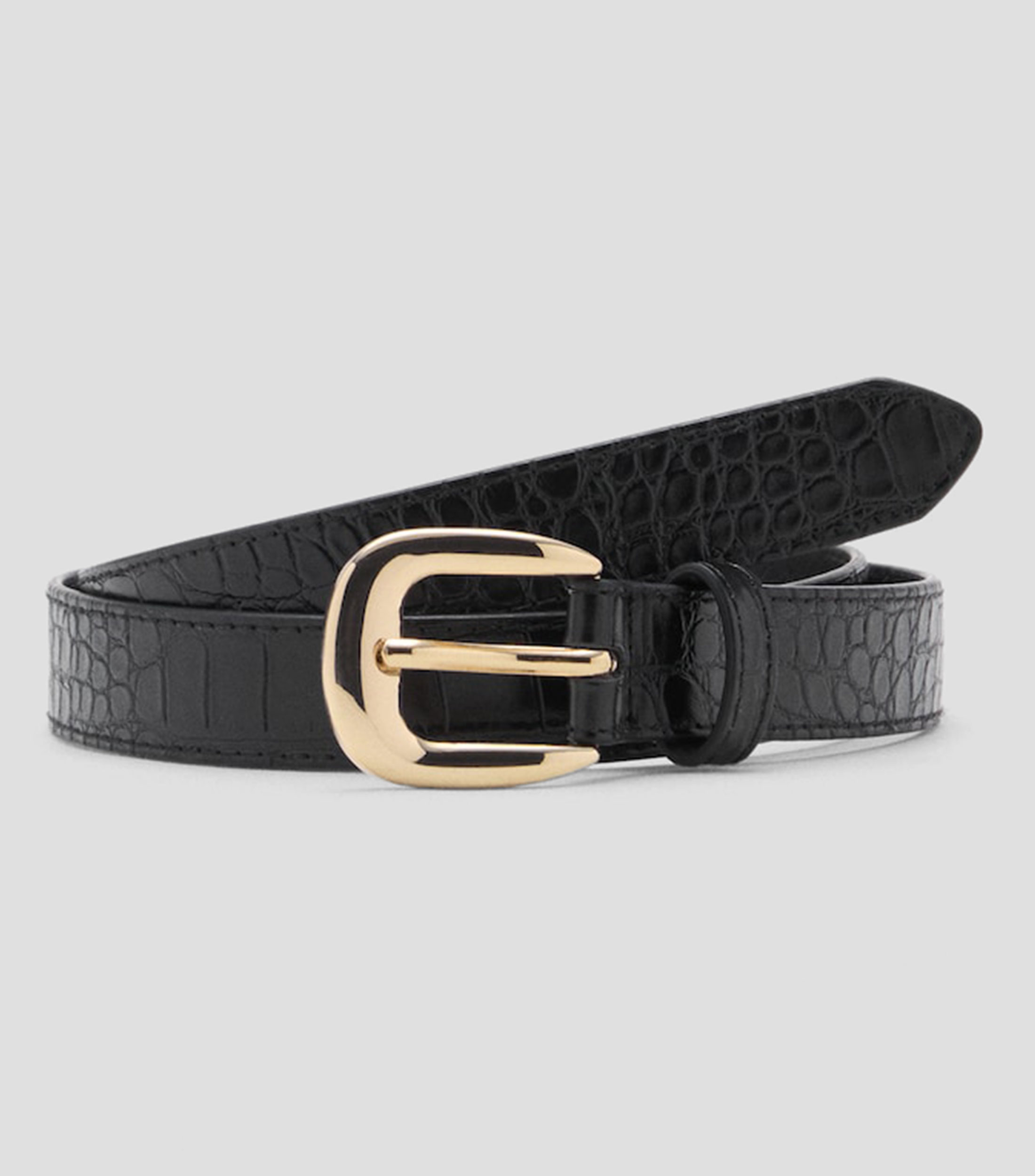 Cinturon casual con textura Mujer