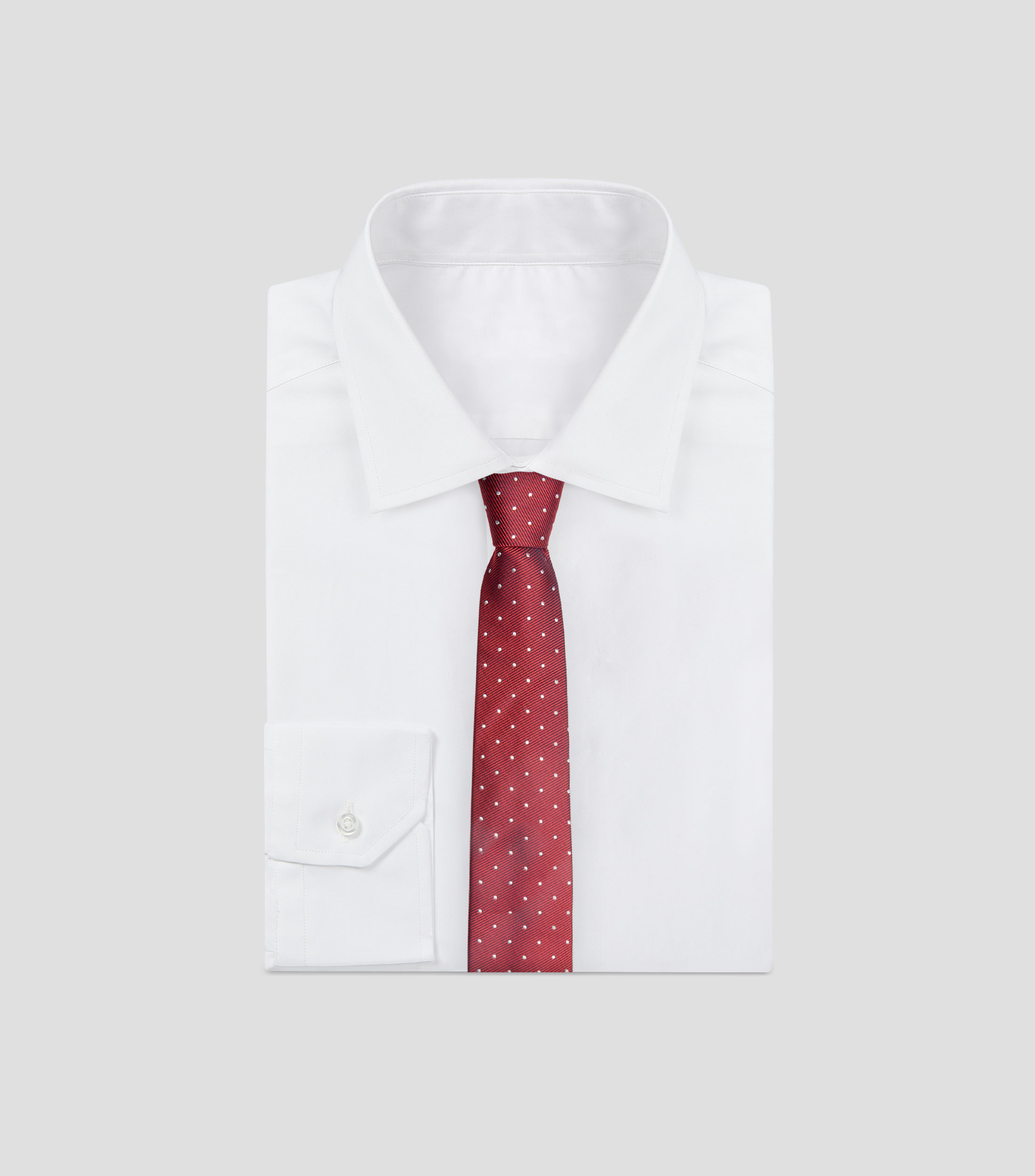 Corbata ancha de seda estampado con puntos