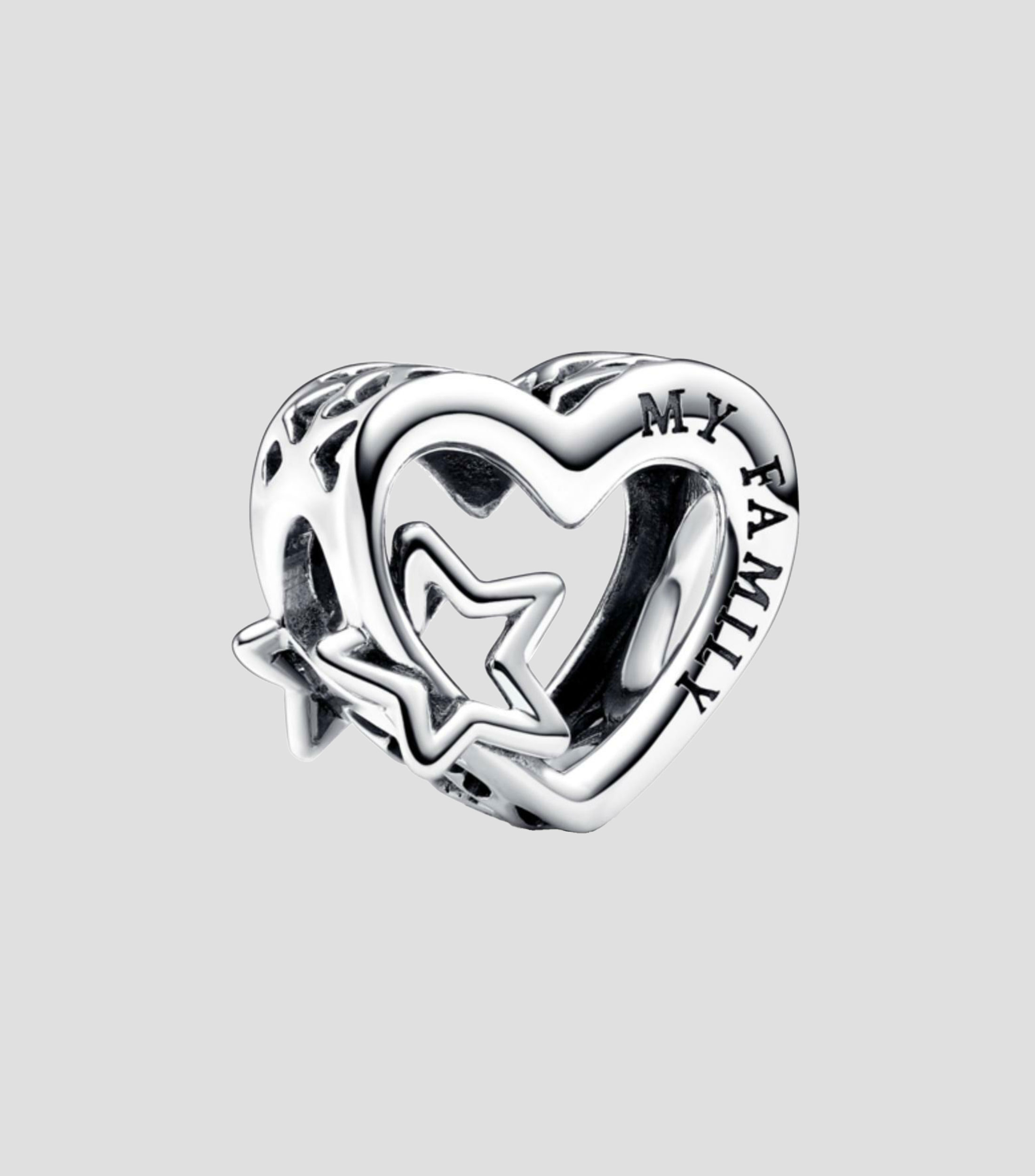 Charm de filigrana corazón y estrella Mujer