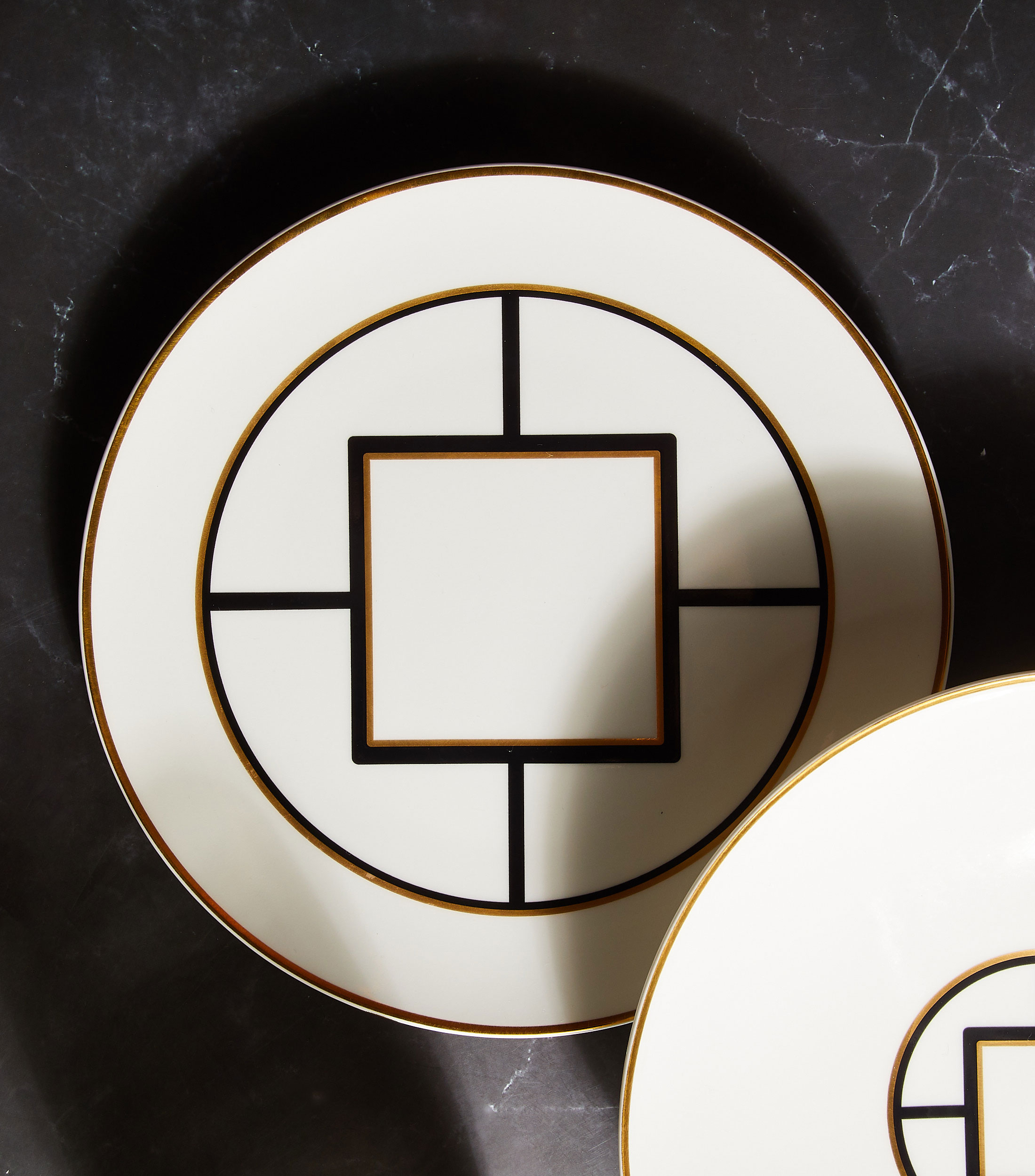 Plato para postre MetroChic con figuras geometricas