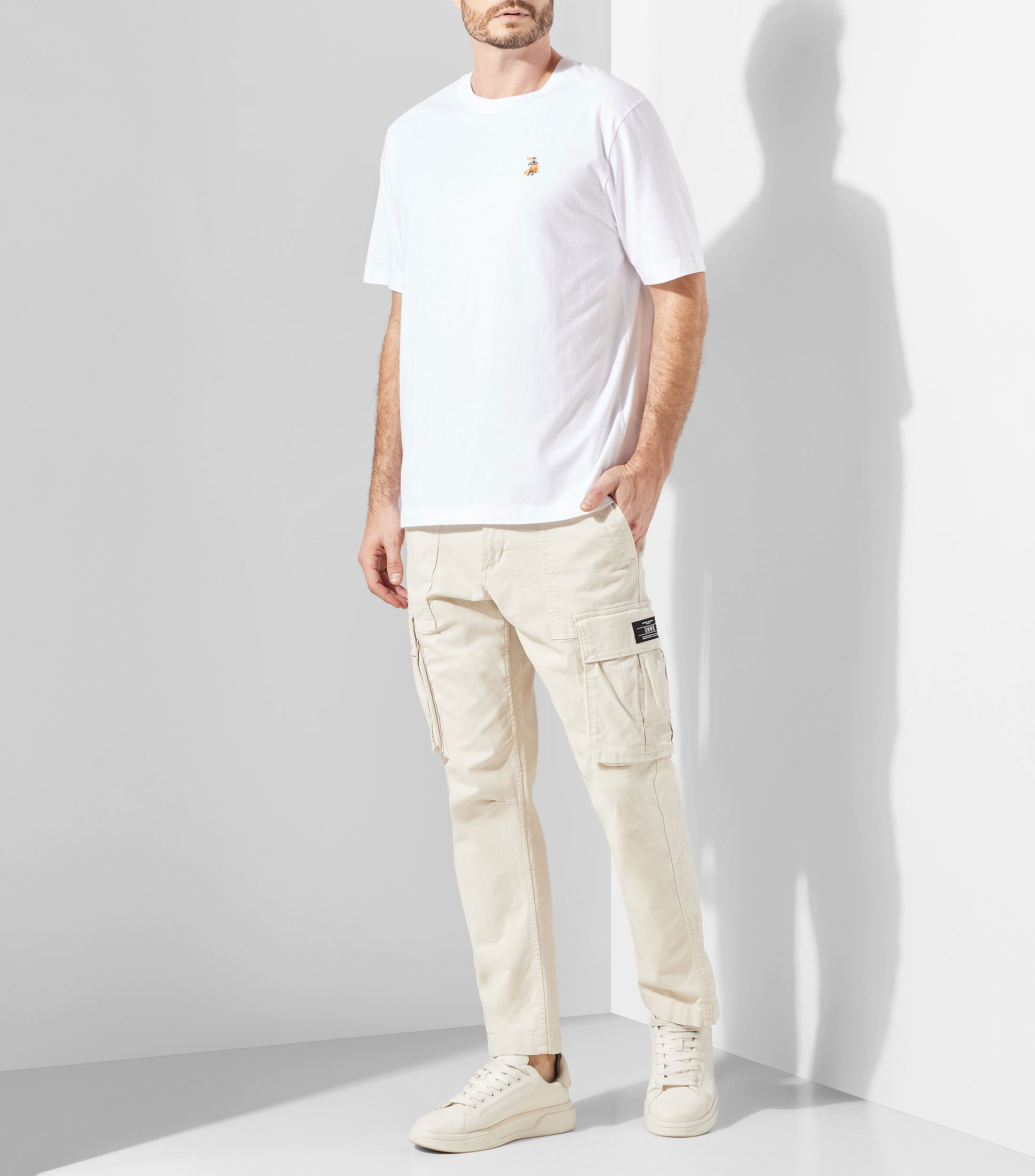Playera cuello redondo manga corta lisa Hombre