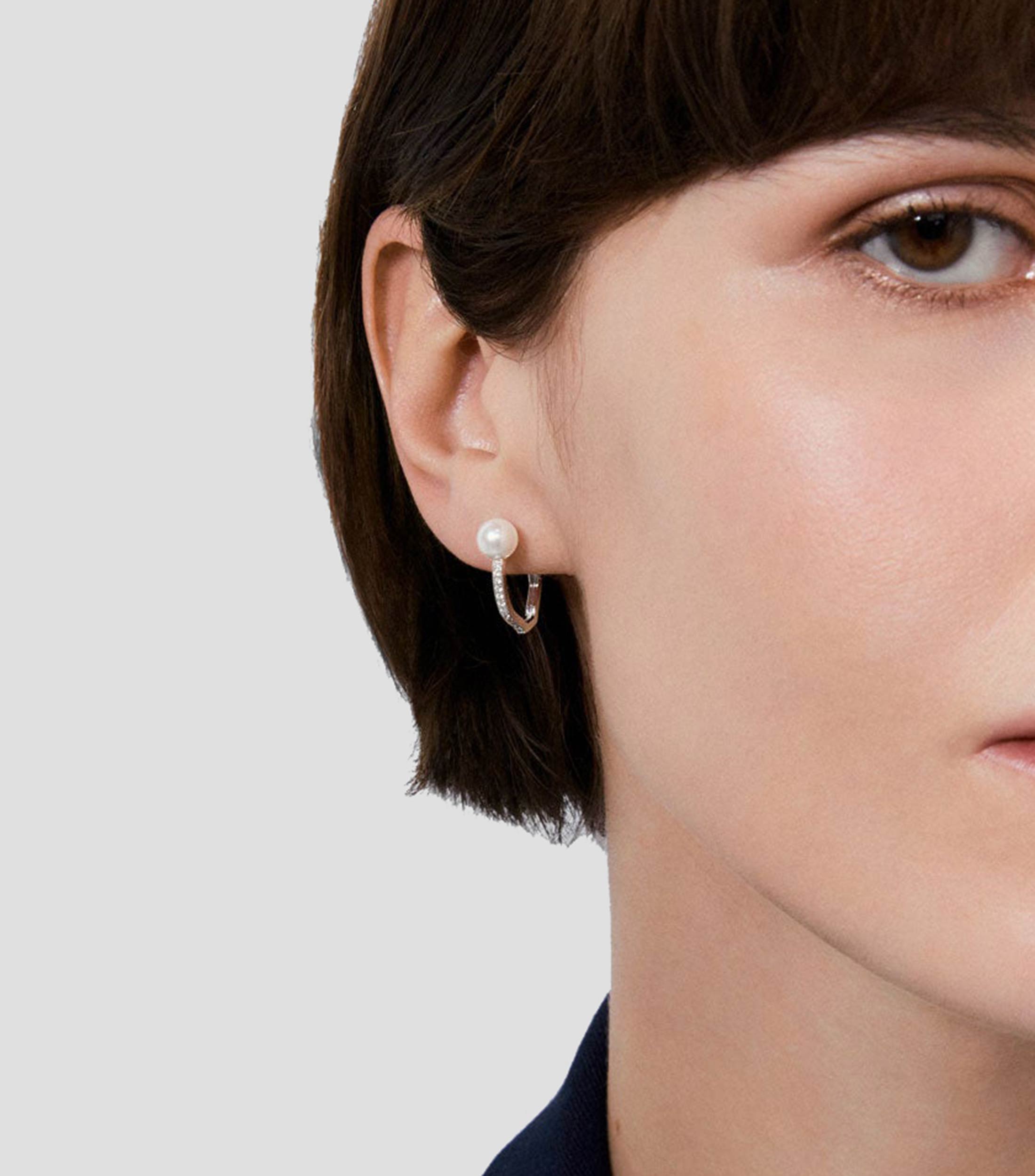 Pendientes en oro blanco de 18 kilates Mujer