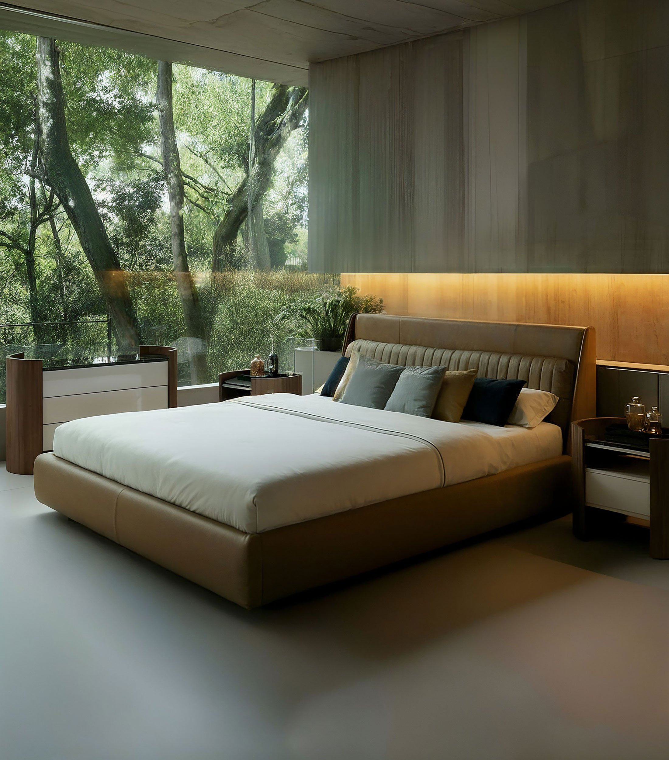Cama Queen Size Fred en piel