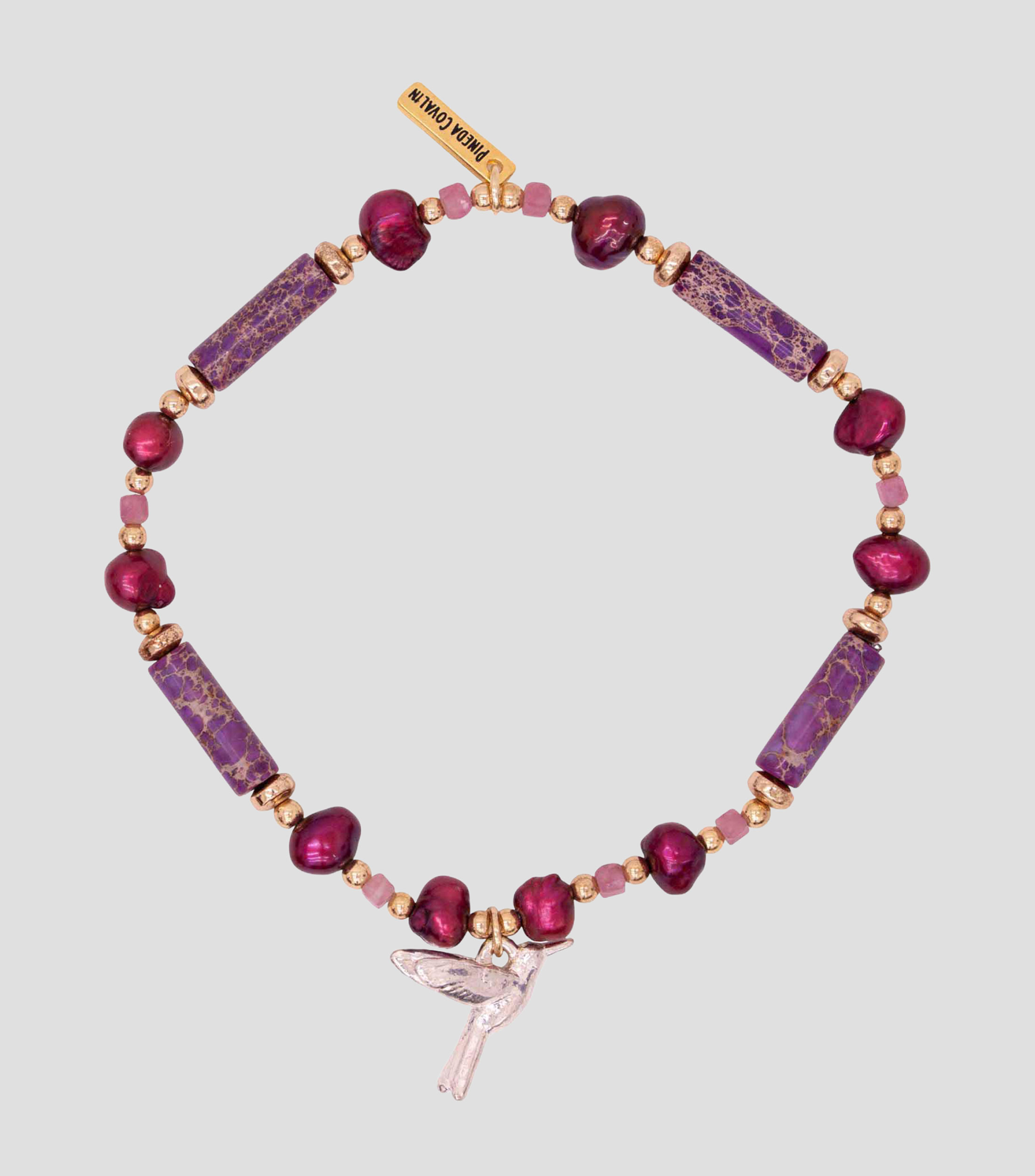 Brazalete colibrí con piedras Mujer