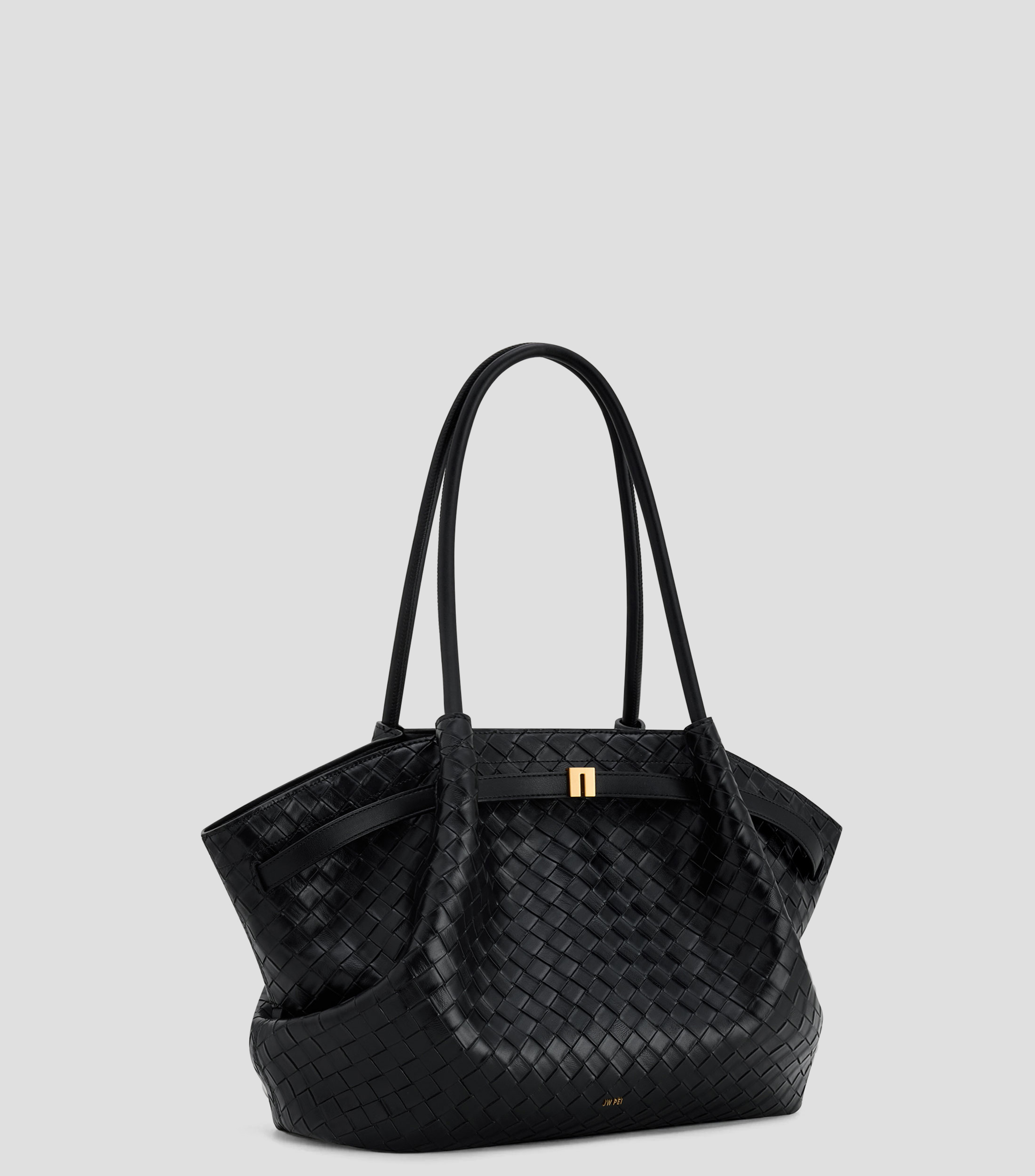 Bolsa tote lisa con detalle trenzado Mujer