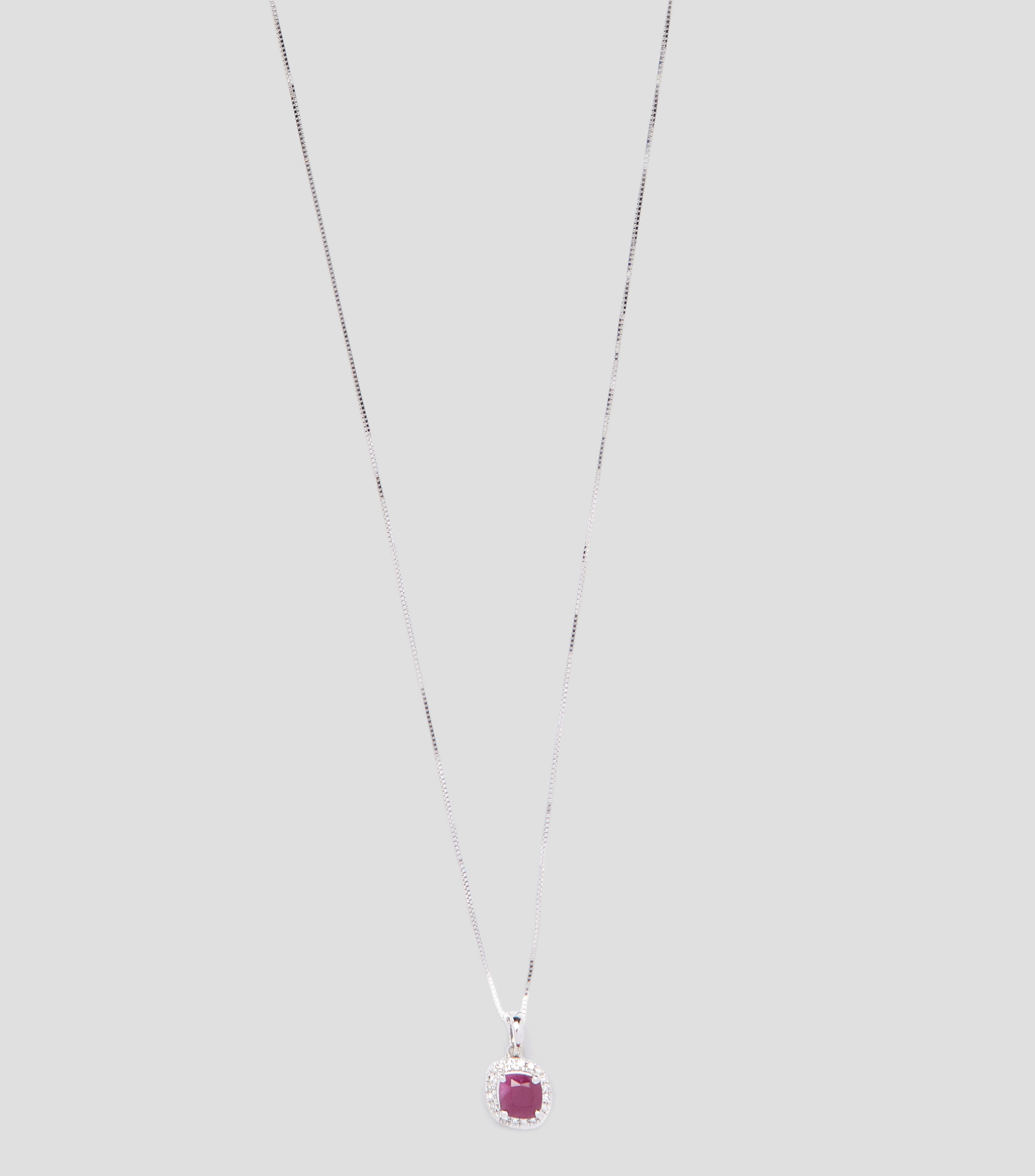 Dije con cadena en oro blanco de 14 Kts Mujer