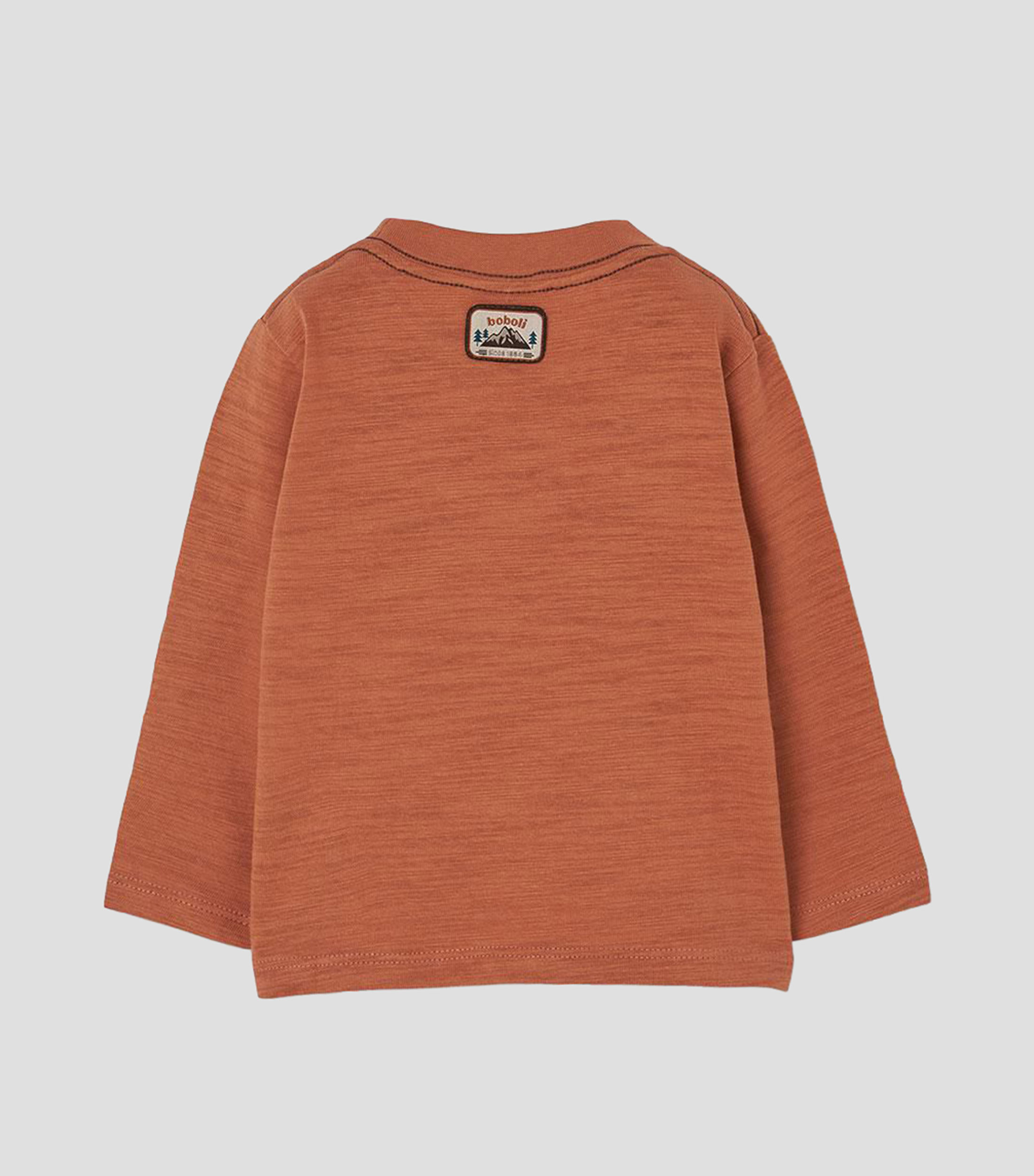 Playera cuello redondo manga larga estampada Bebé