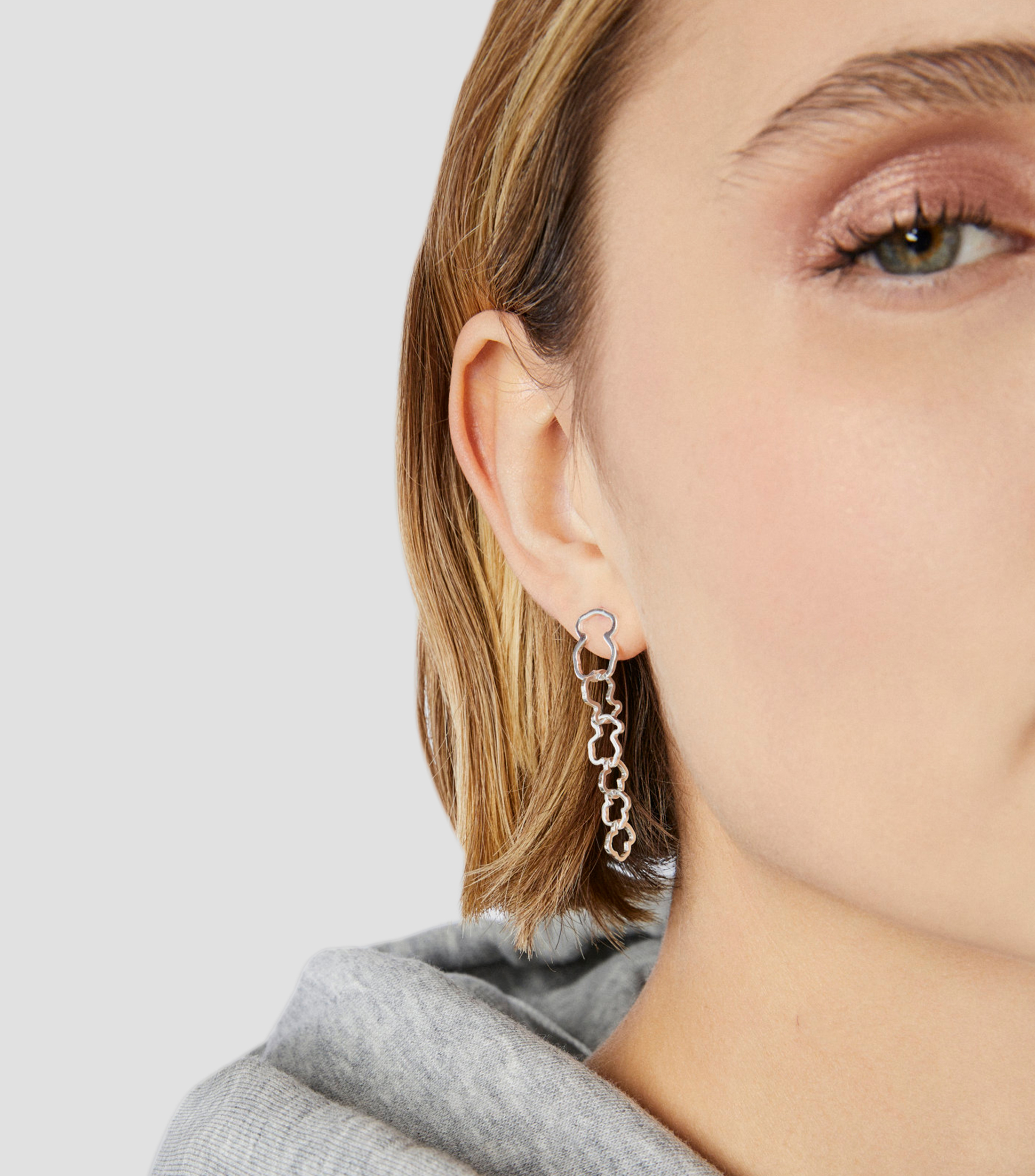 Pendientes en Plata .925 Oso Carrusel Mujer