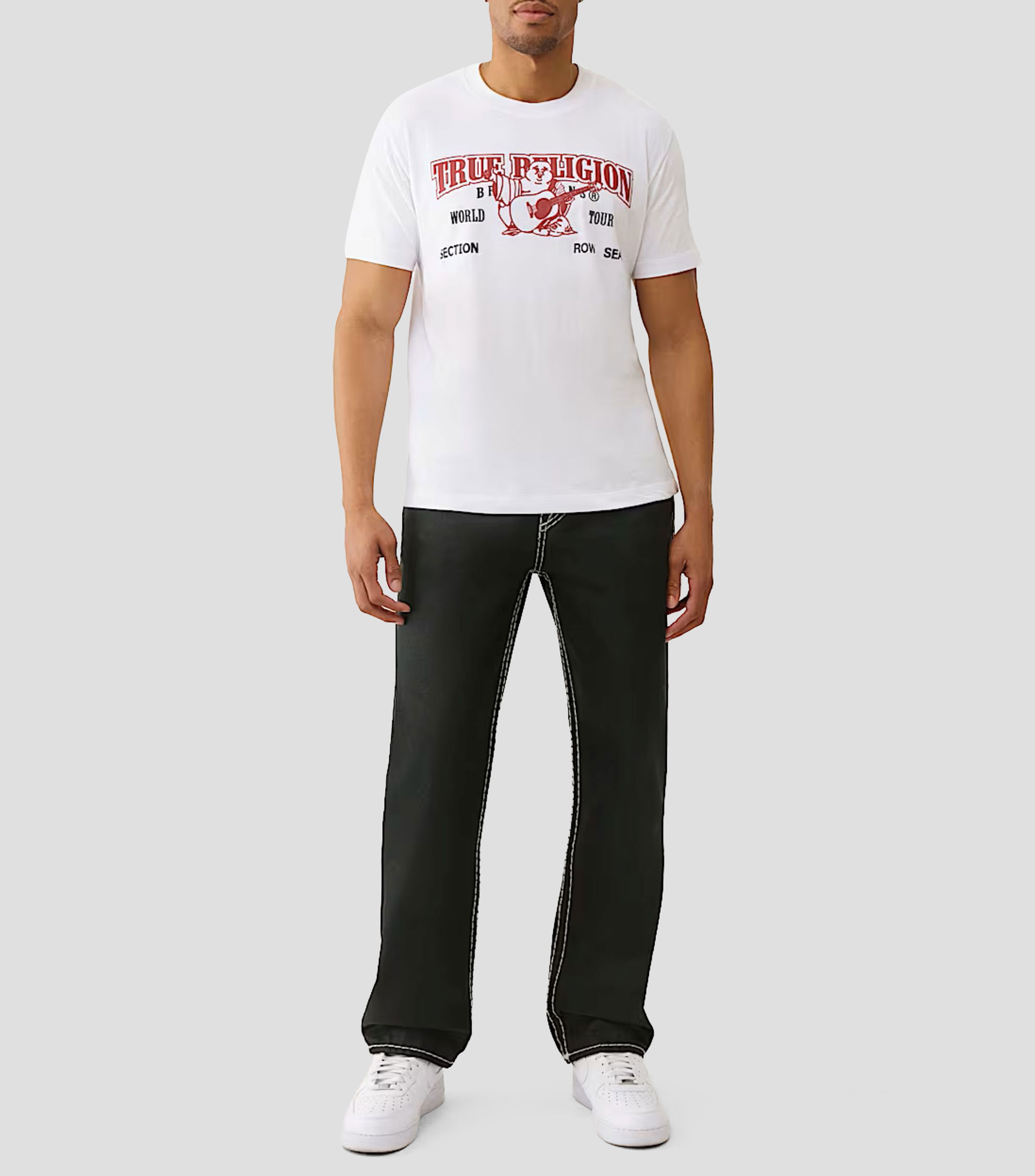 Playera cuello redondo manga corta estampada Hombre
