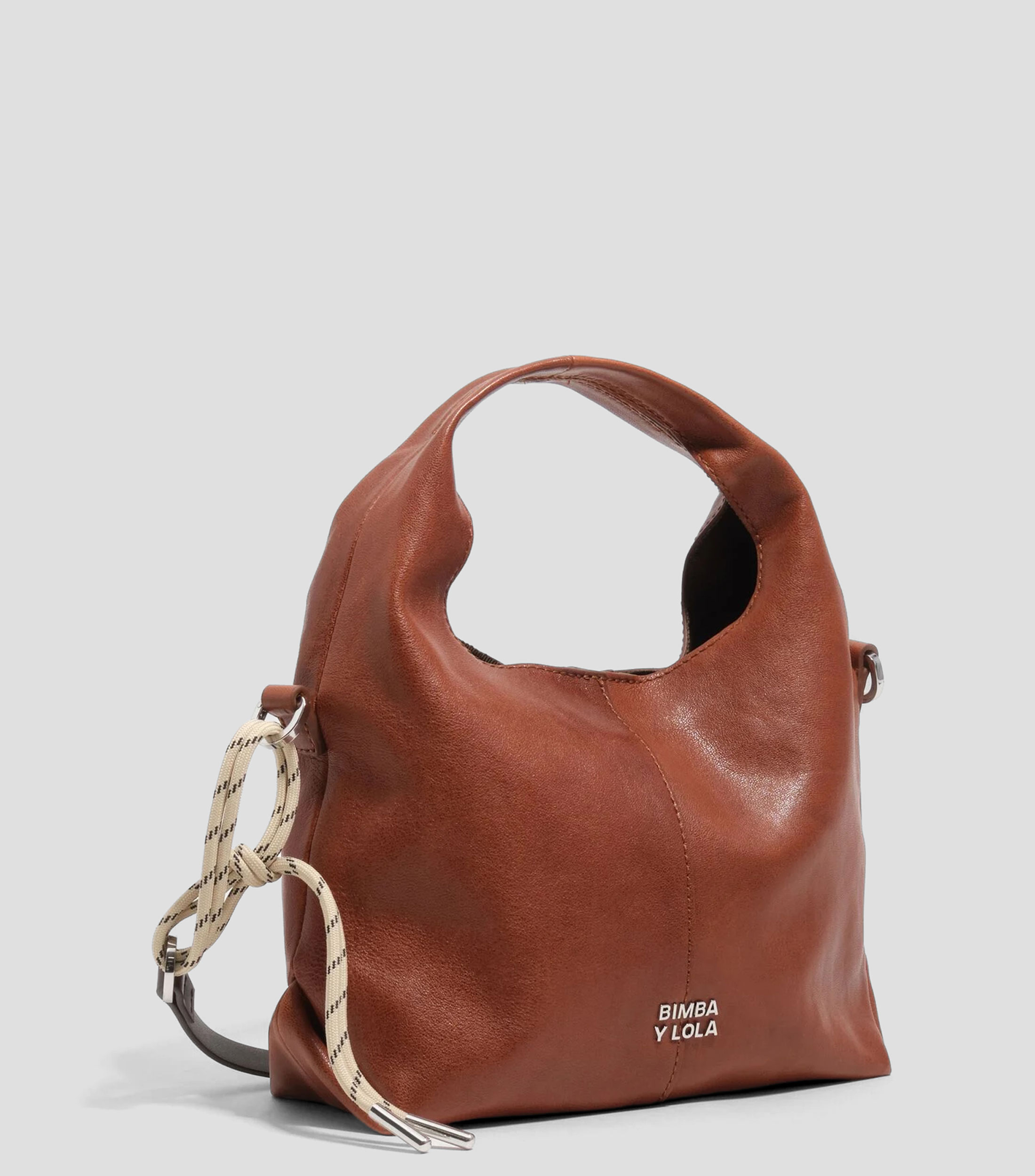 Bolsa crossbody Paper pequeña piel tostado oscuro Mujer